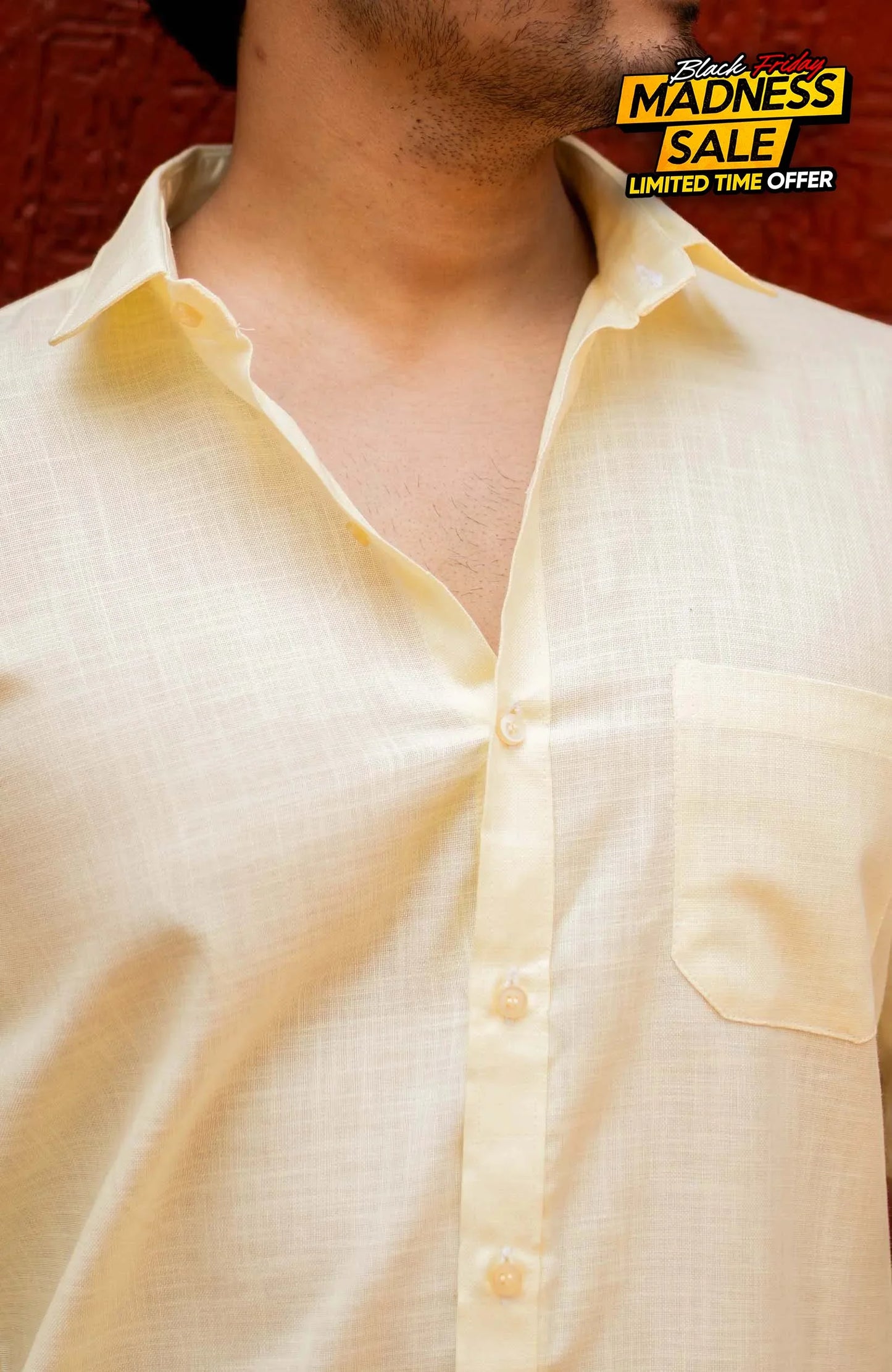 Classic Shirt | Butter Yellow | Cotton Linen - Shirt