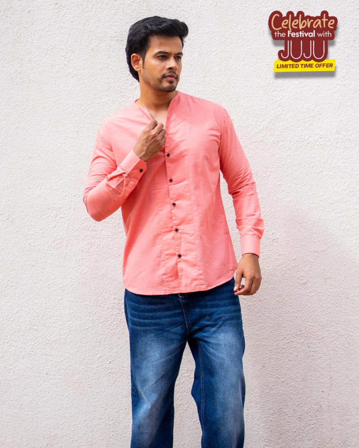 Adrift Shirt | Coral Pink