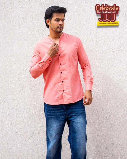 Adrift Shirt | Coral Pink
