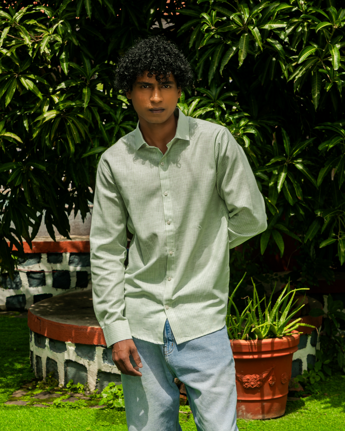 Mint Green Stripes Shirt