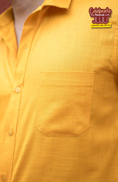 Classic Shirt | Mustard Yellow  | Cotton Linen