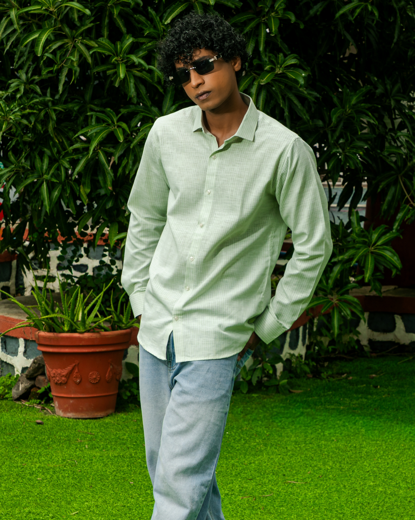 Mint Green Stripes Shirt
