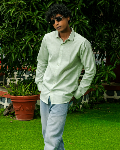 Mint Green Stripes Shirt