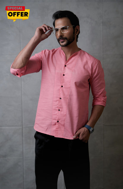 Adrift Shirt | Coral Pink