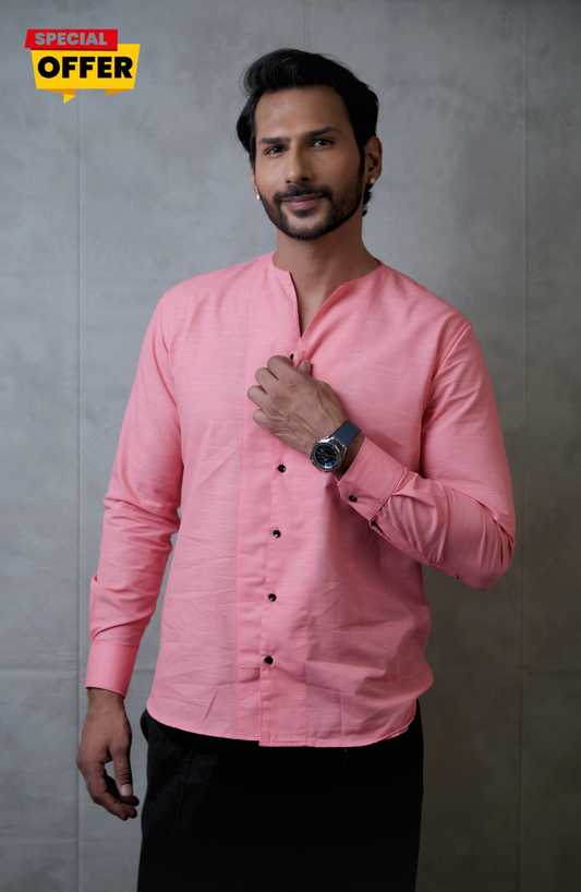 Adrift Shirt | Coral Pink