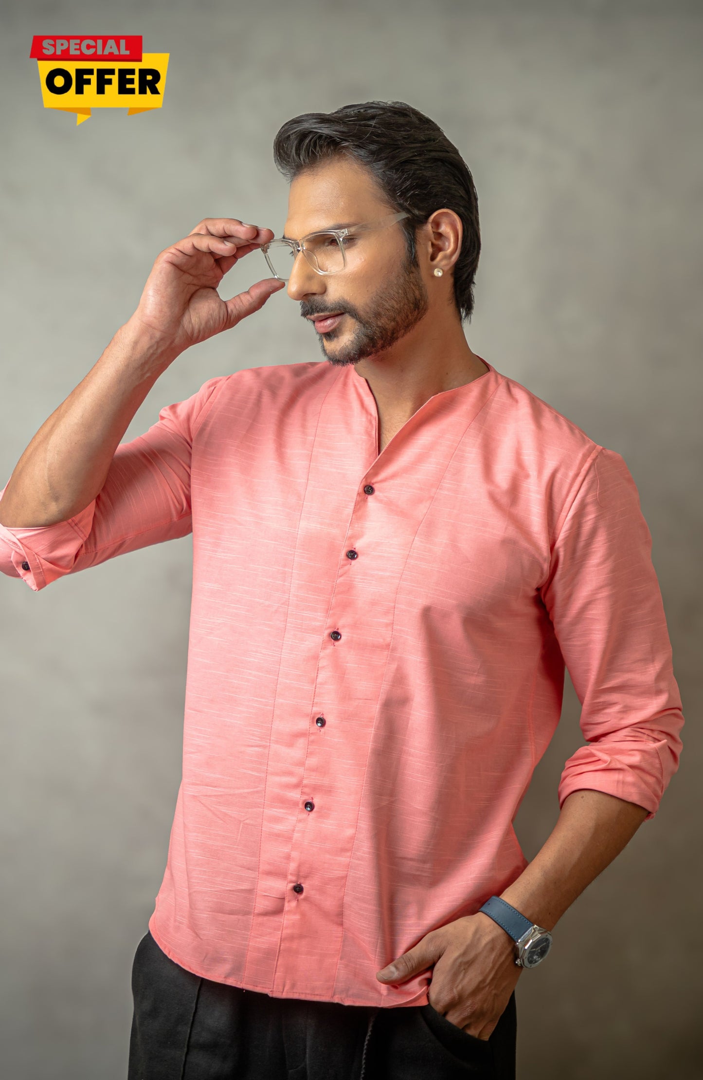 Adrift Shirt | Coral Pink