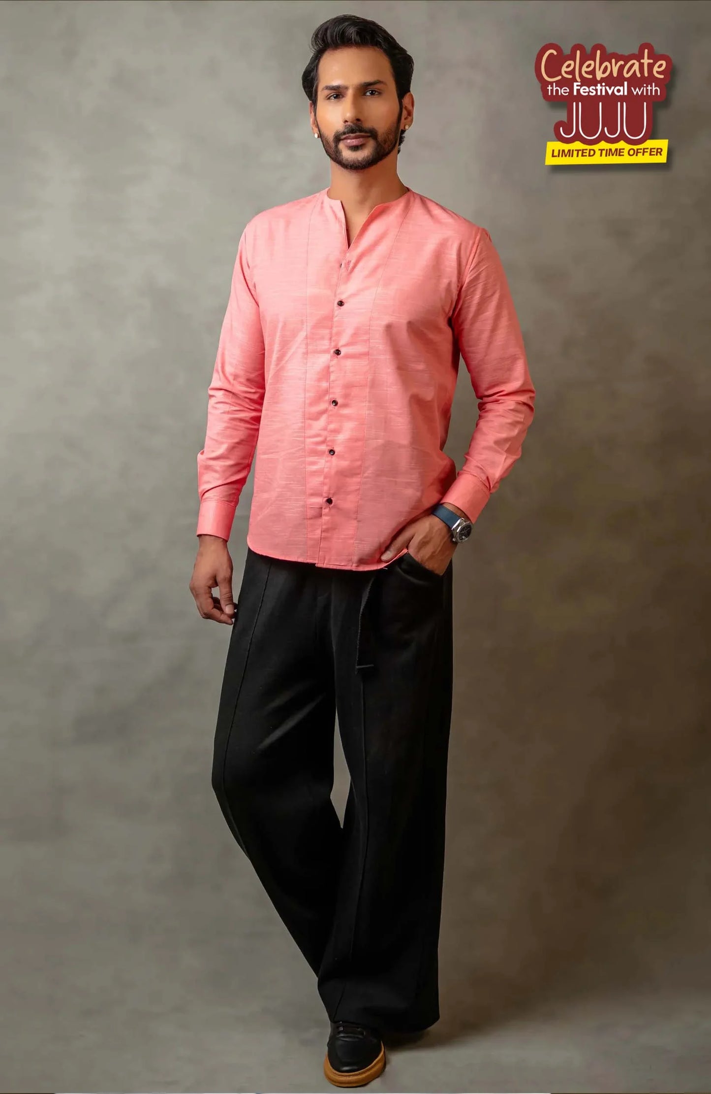 Adrift Shirt | Coral Pink Shirt