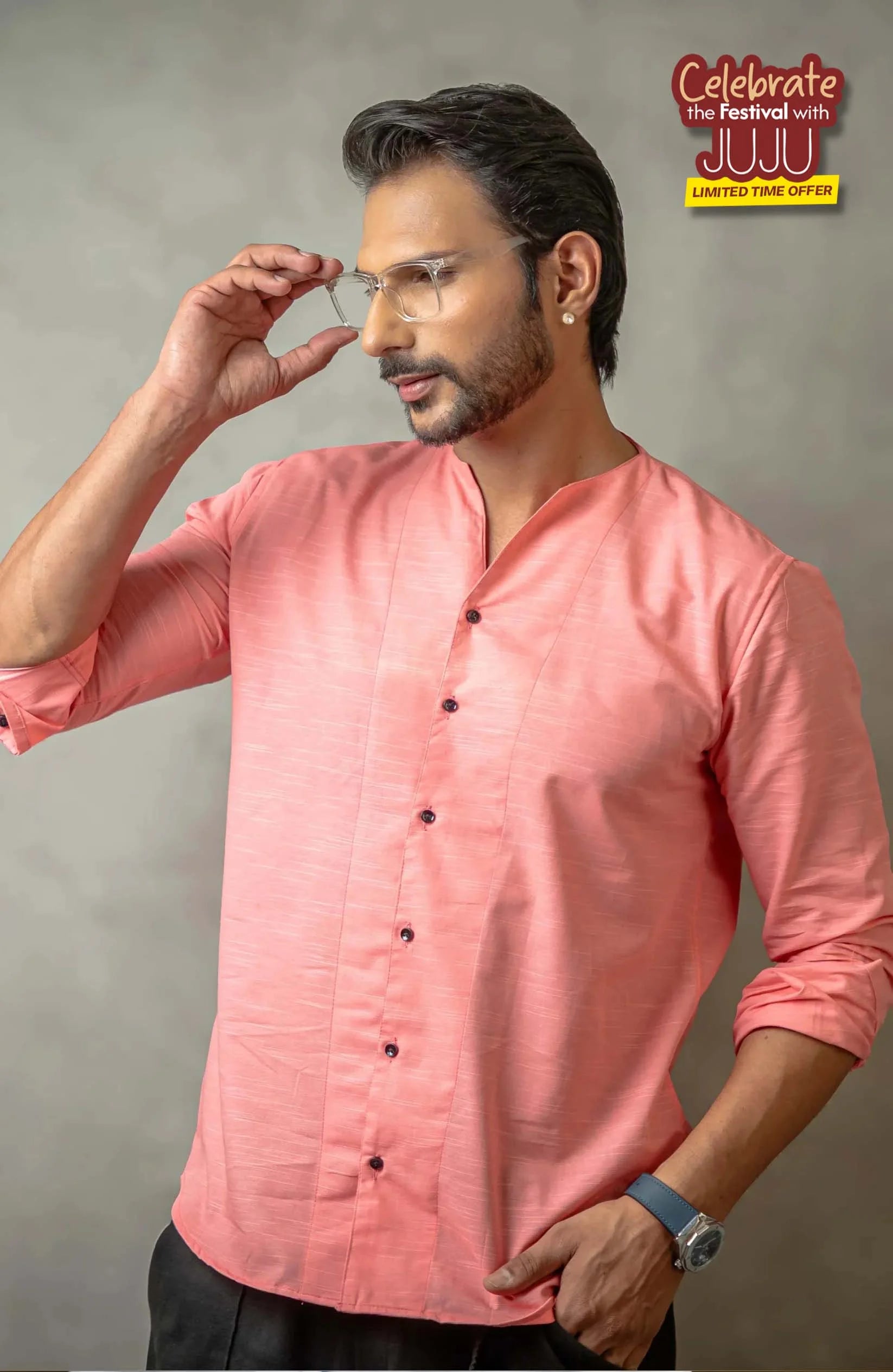 Adrift Shirt | Coral Pink Shirt