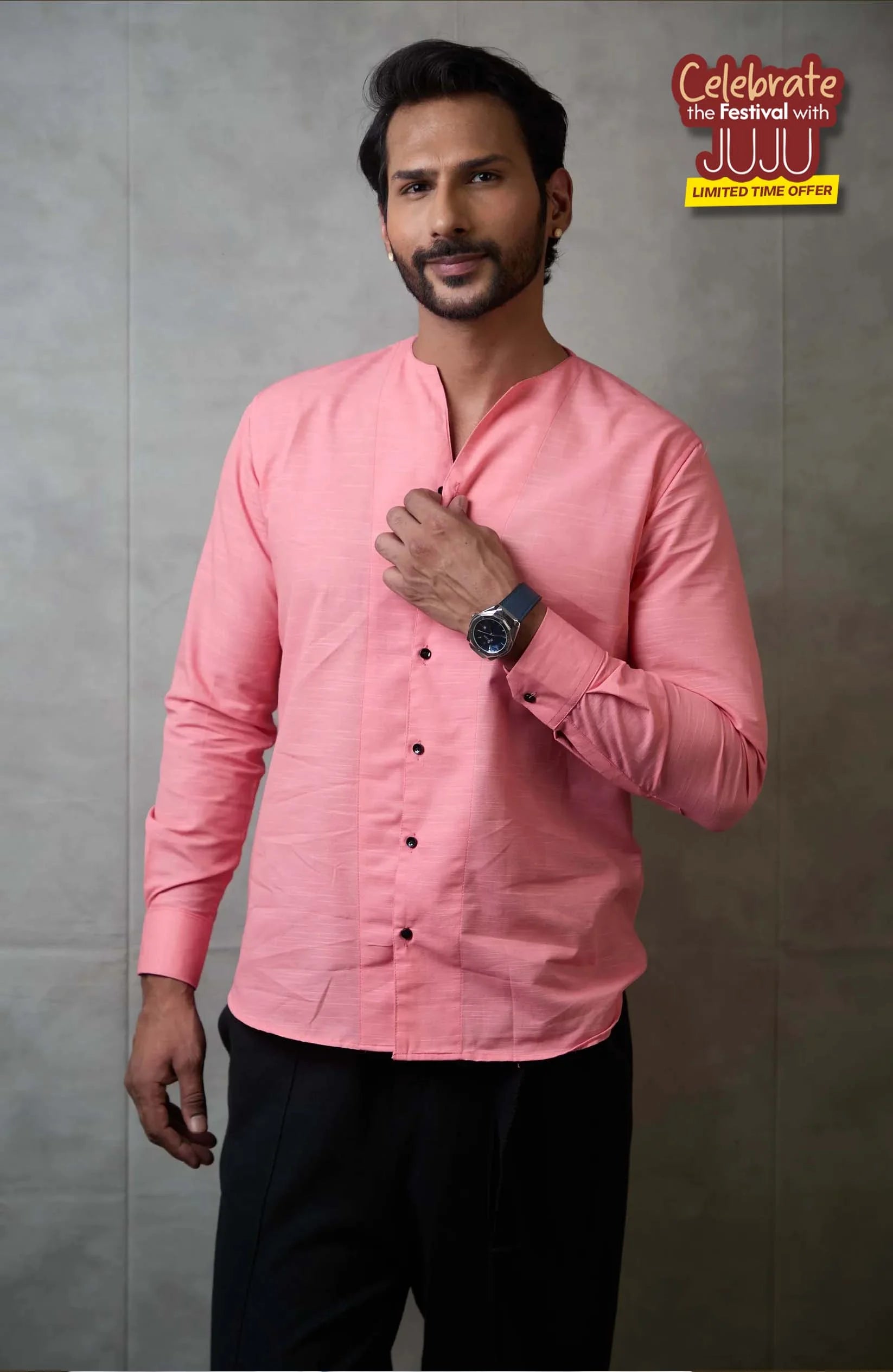 Adrift Shirt | Coral Pink Shirt