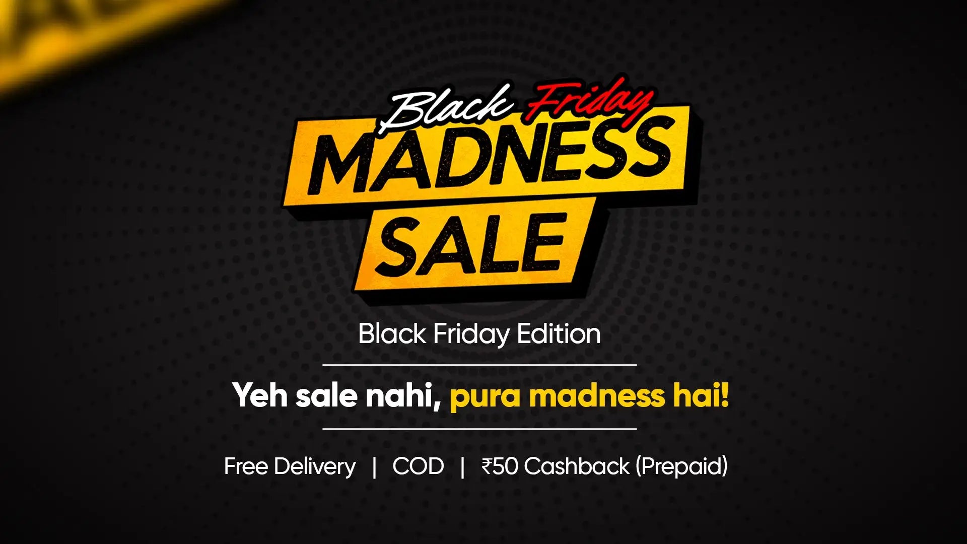 Black friday madness sale poster