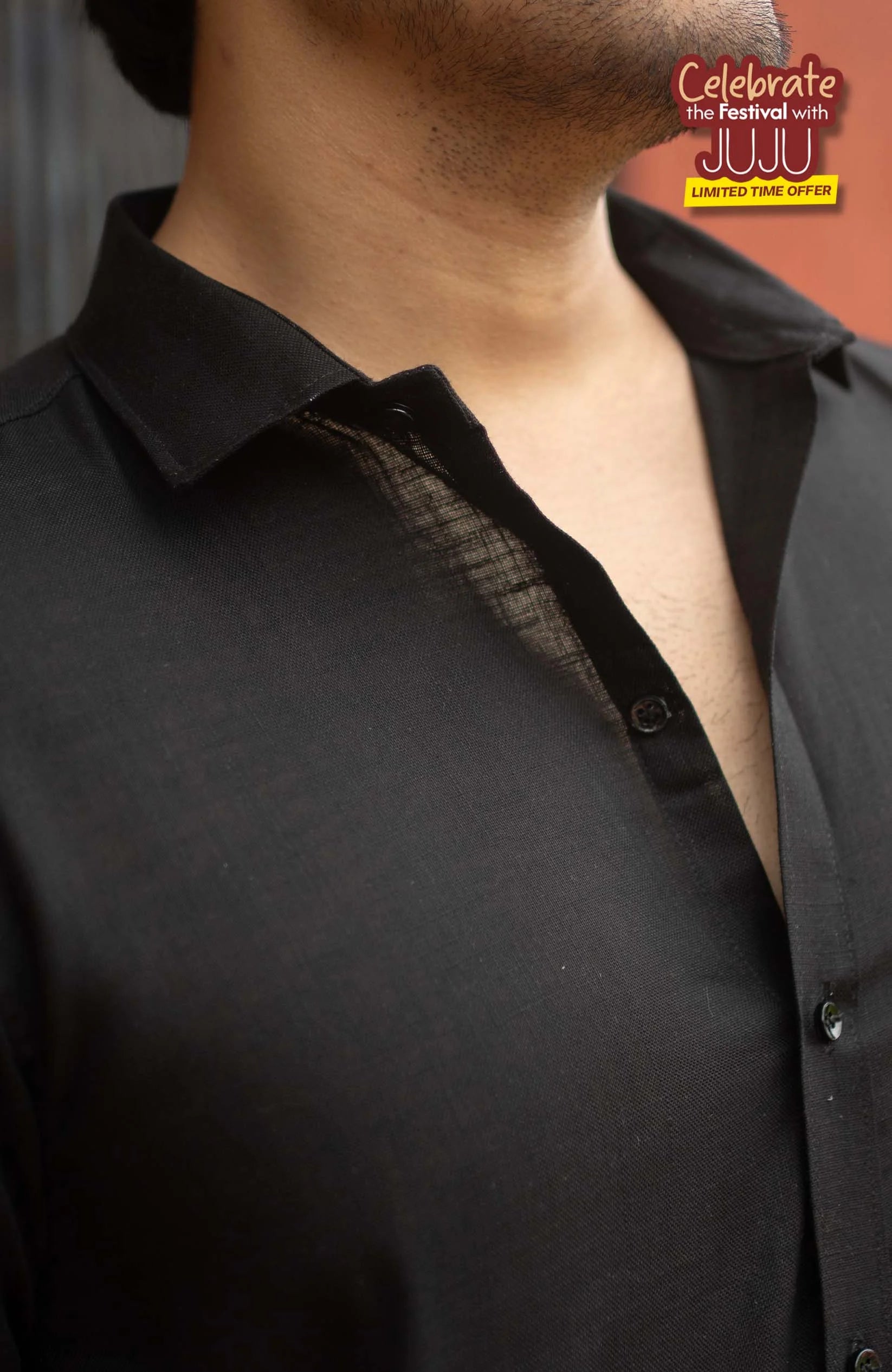 Classic Shirt | Black | Cotton Linen Shirt