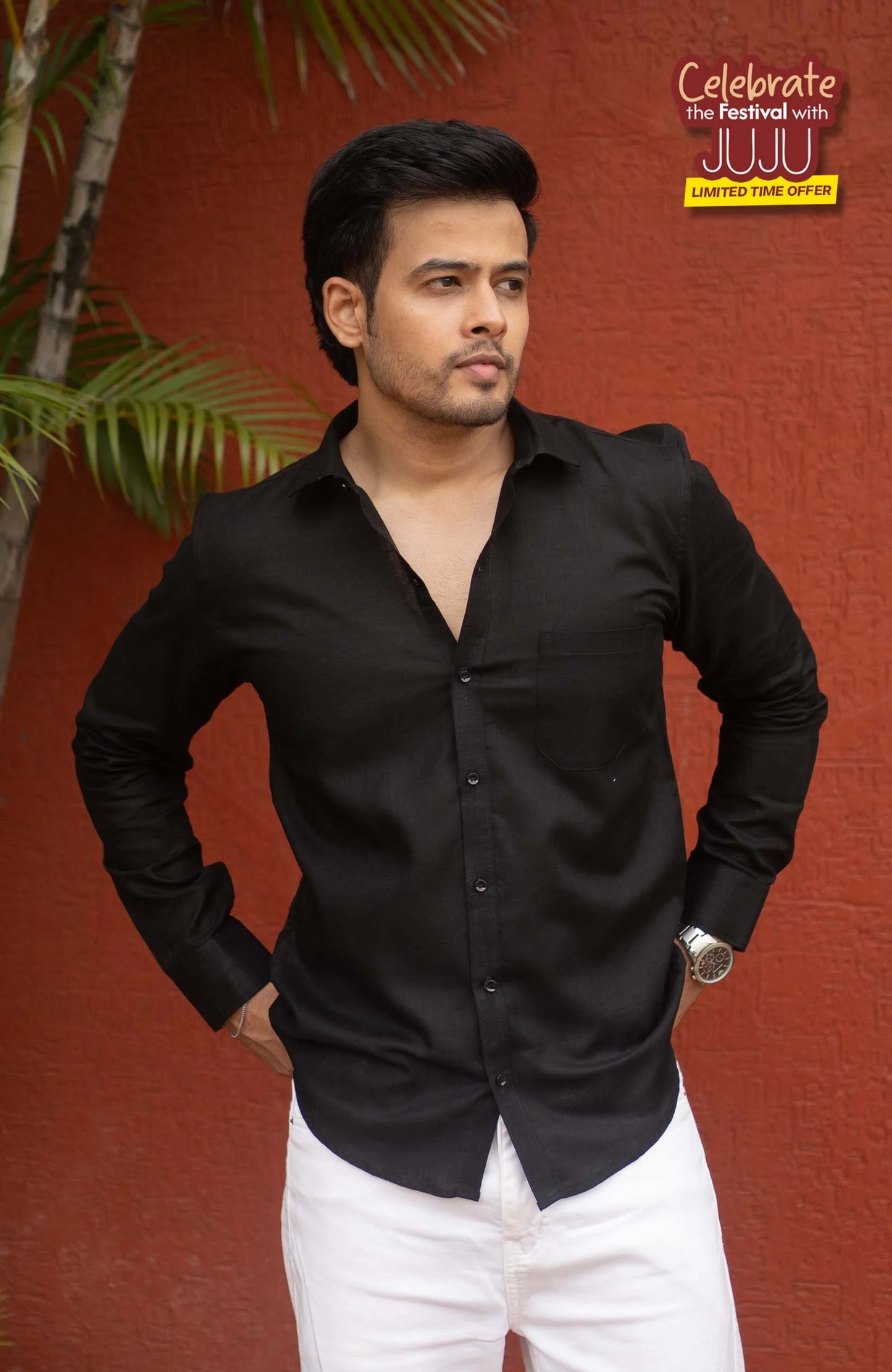 Classic Shirt | Black | Cotton Linen Shirt