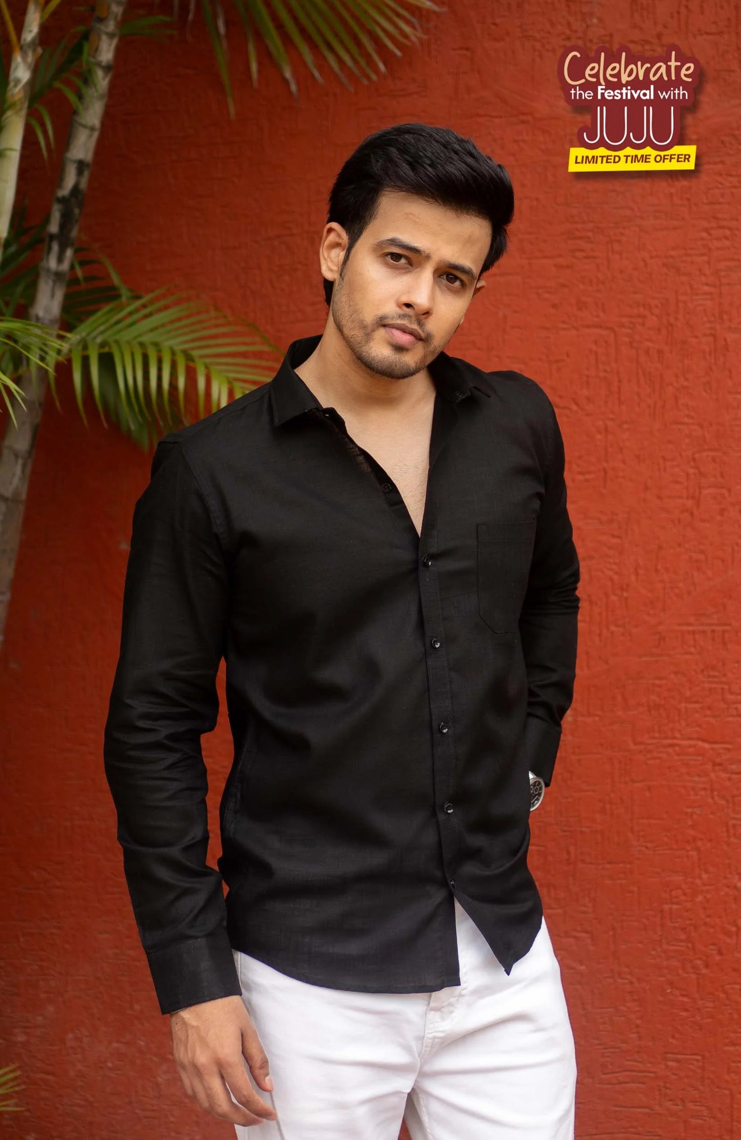 Classic Shirt | Black | Cotton Linen Shirt