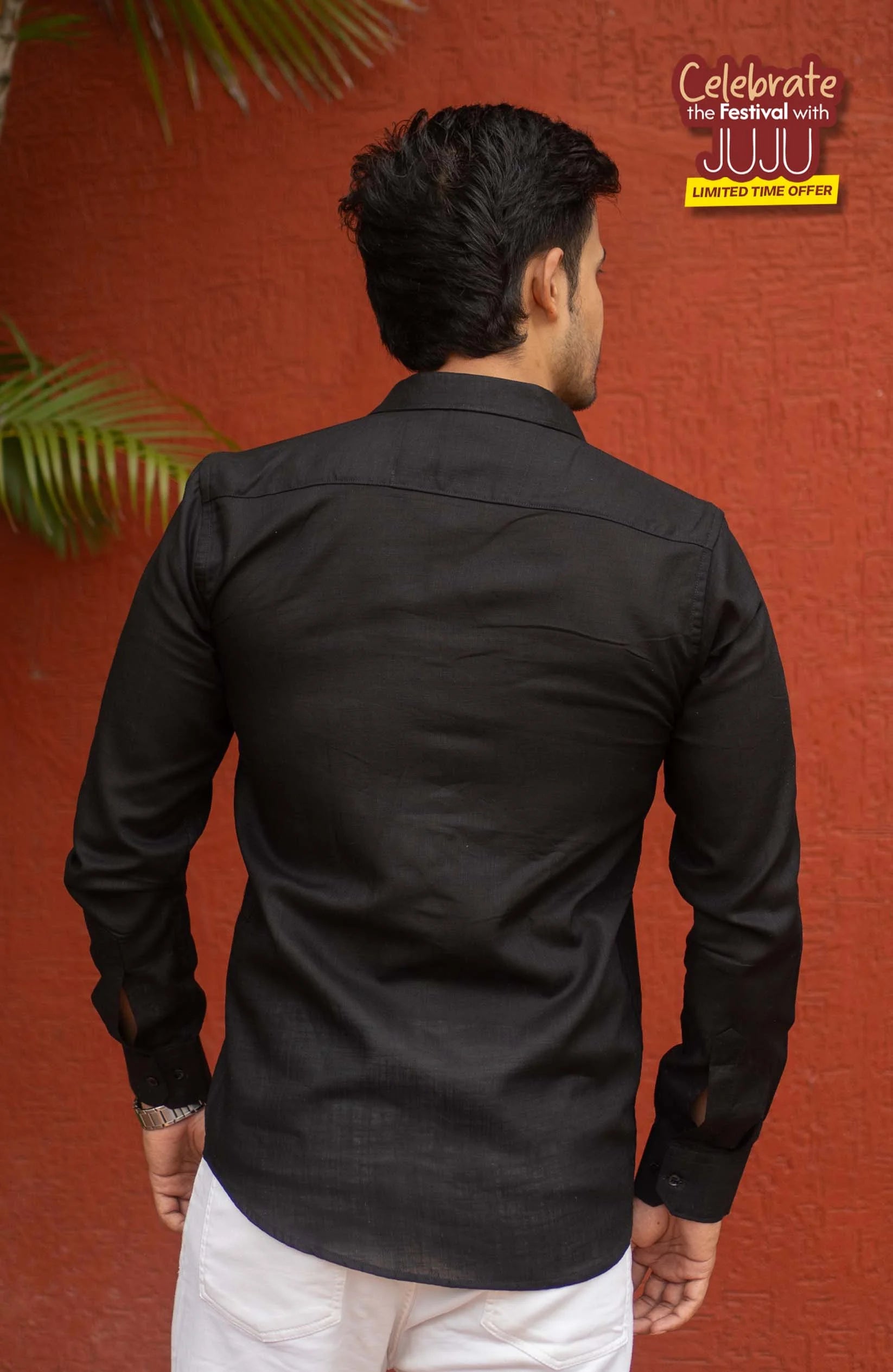 Classic Shirt | Black | Cotton Linen Shirt