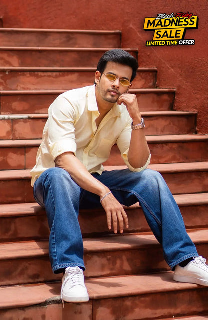 Classic Shirt | Butter Yellow | Cotton Linen - Shirt