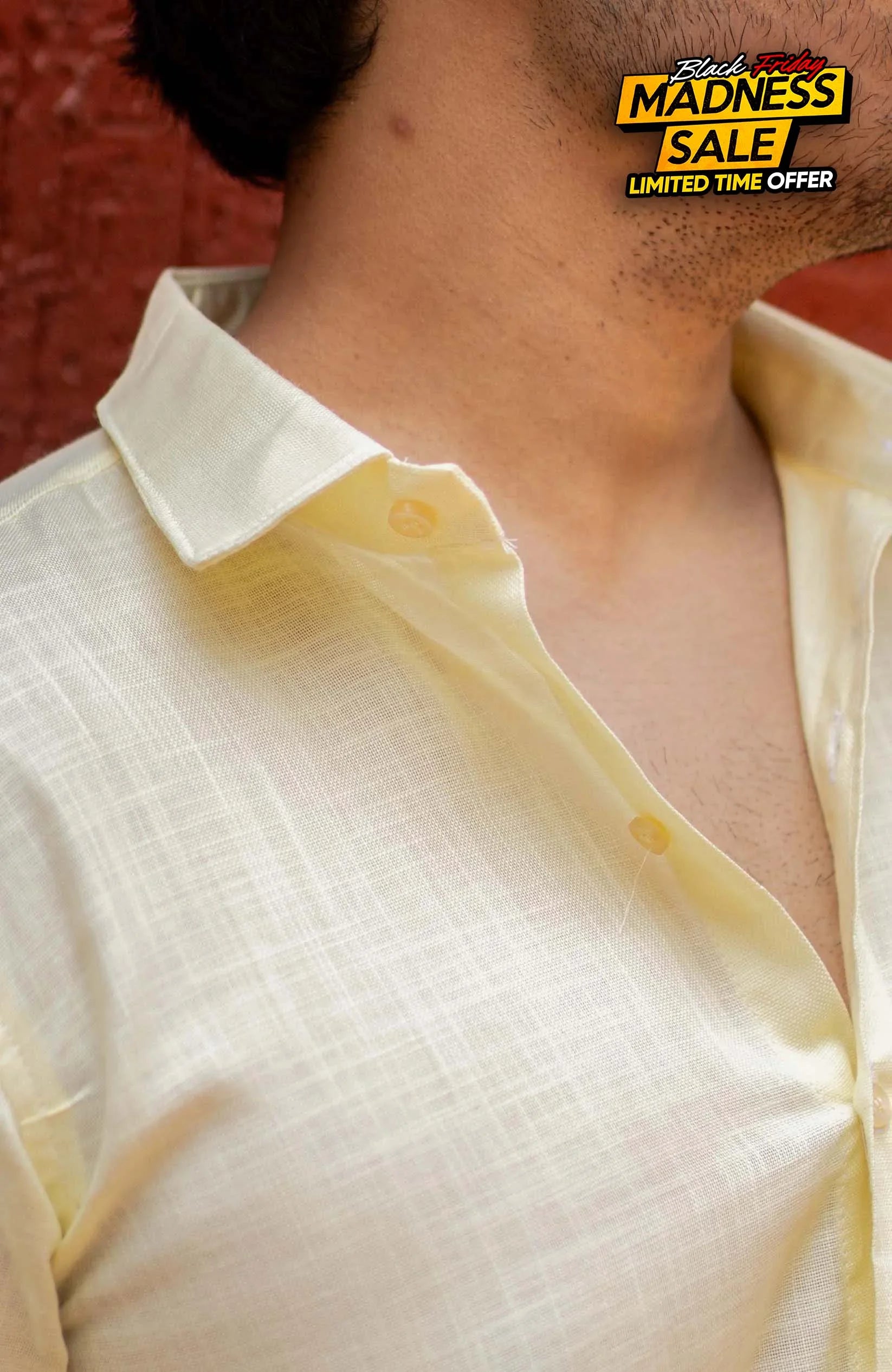 Classic Shirt | Butter Yellow | Cotton Linen - Shirt