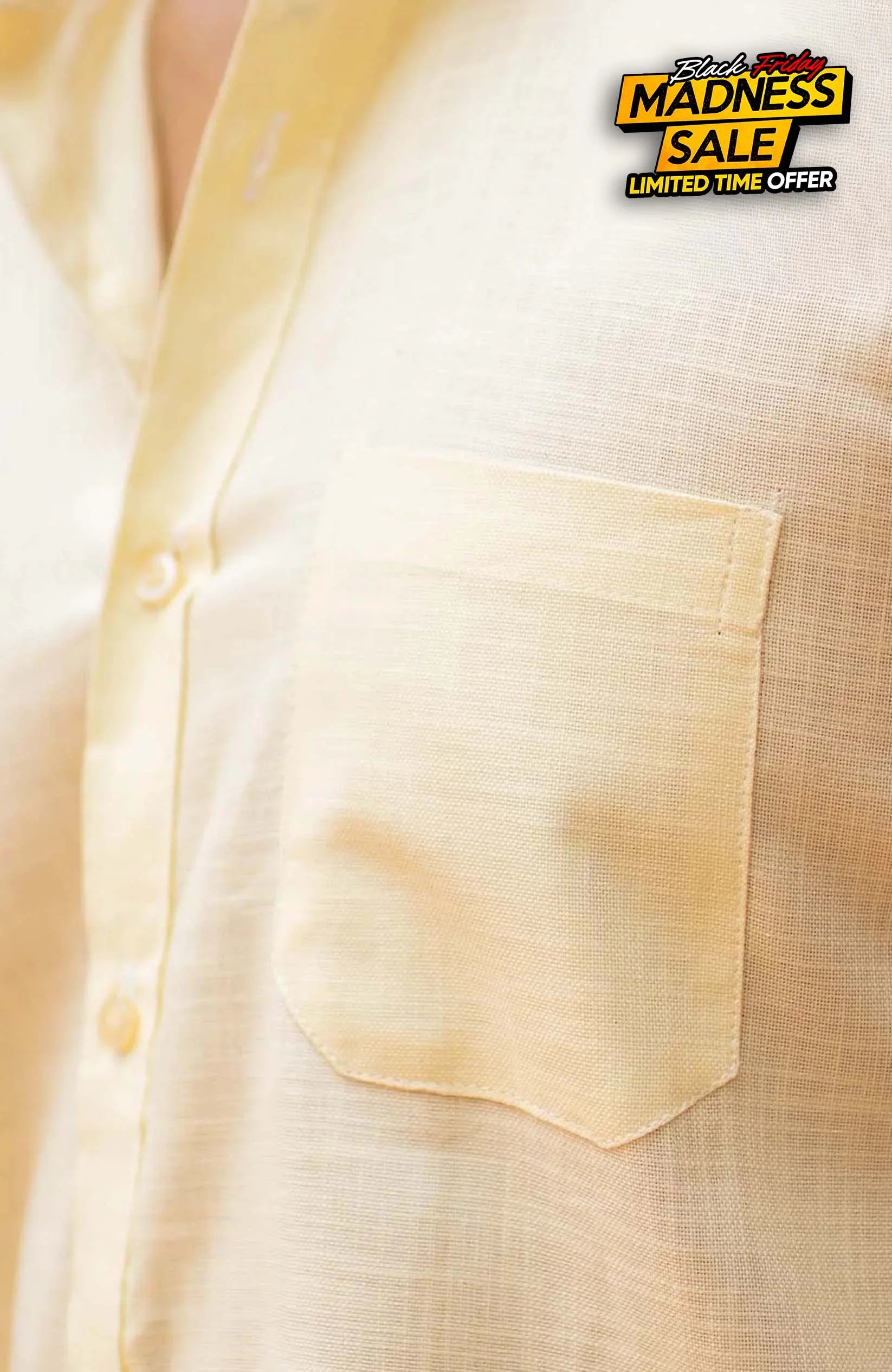 Classic Shirt | Butter Yellow | Cotton Linen - Shirt
