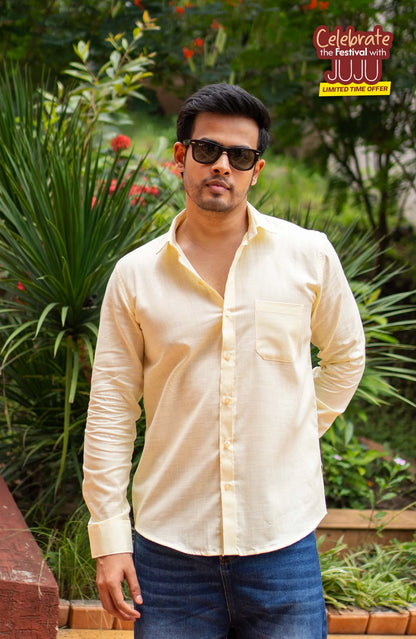 Classic Shirt | Butter Yellow | Cotton Linen Shirt