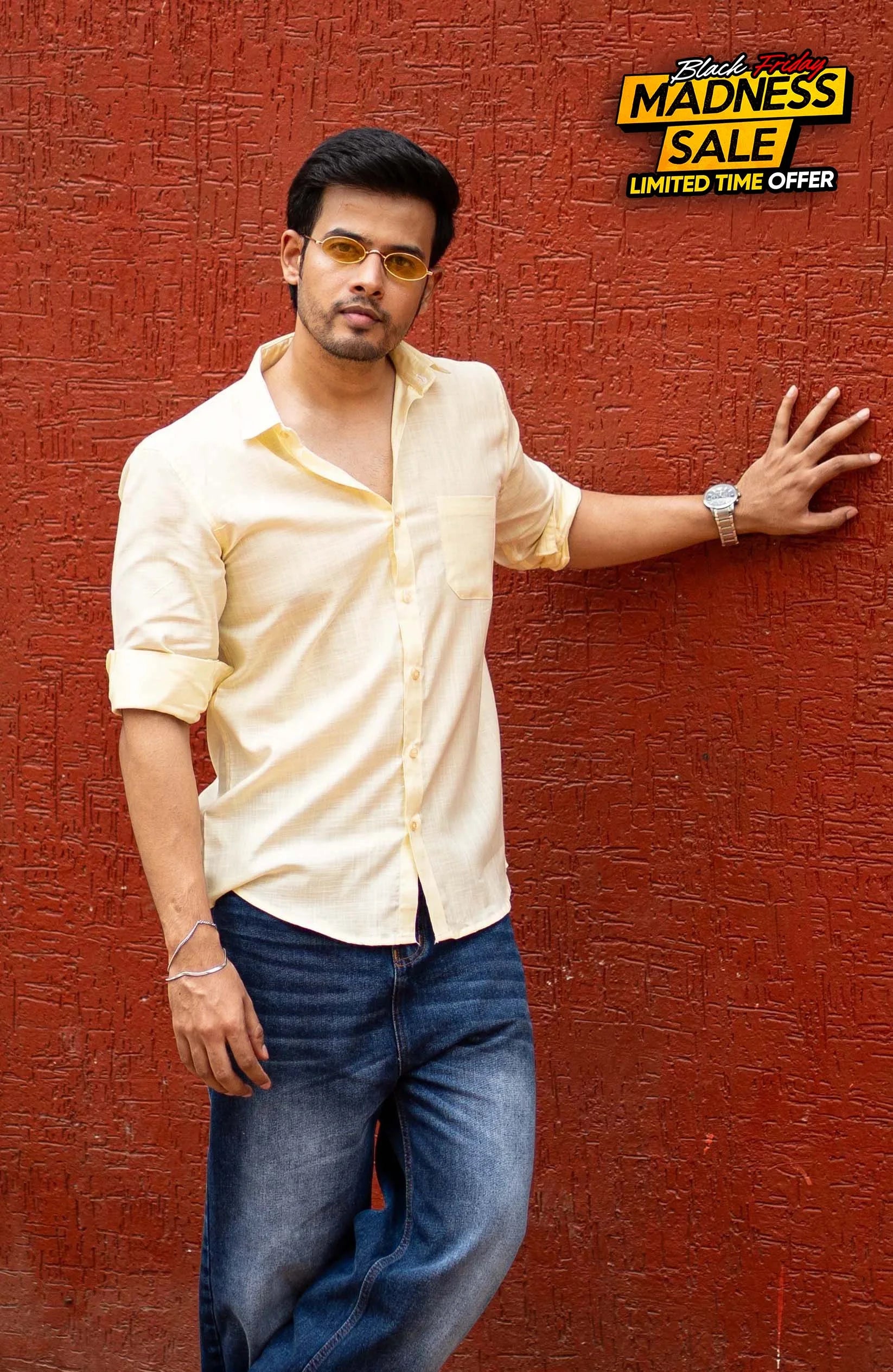 Classic Shirt | Butter Yellow | Cotton Linen - Shirt