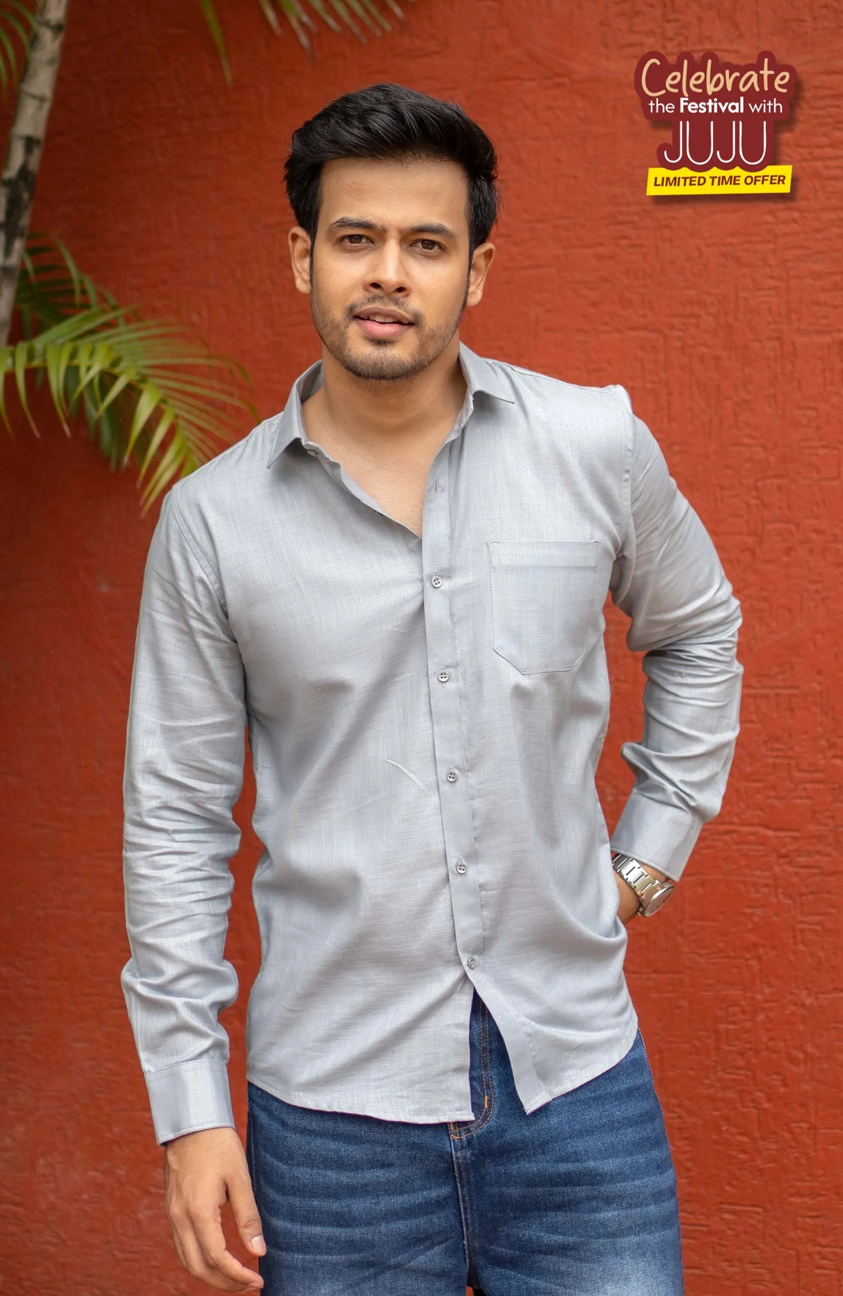 Classic Shirt | Grey | Cotton Linen Shirt