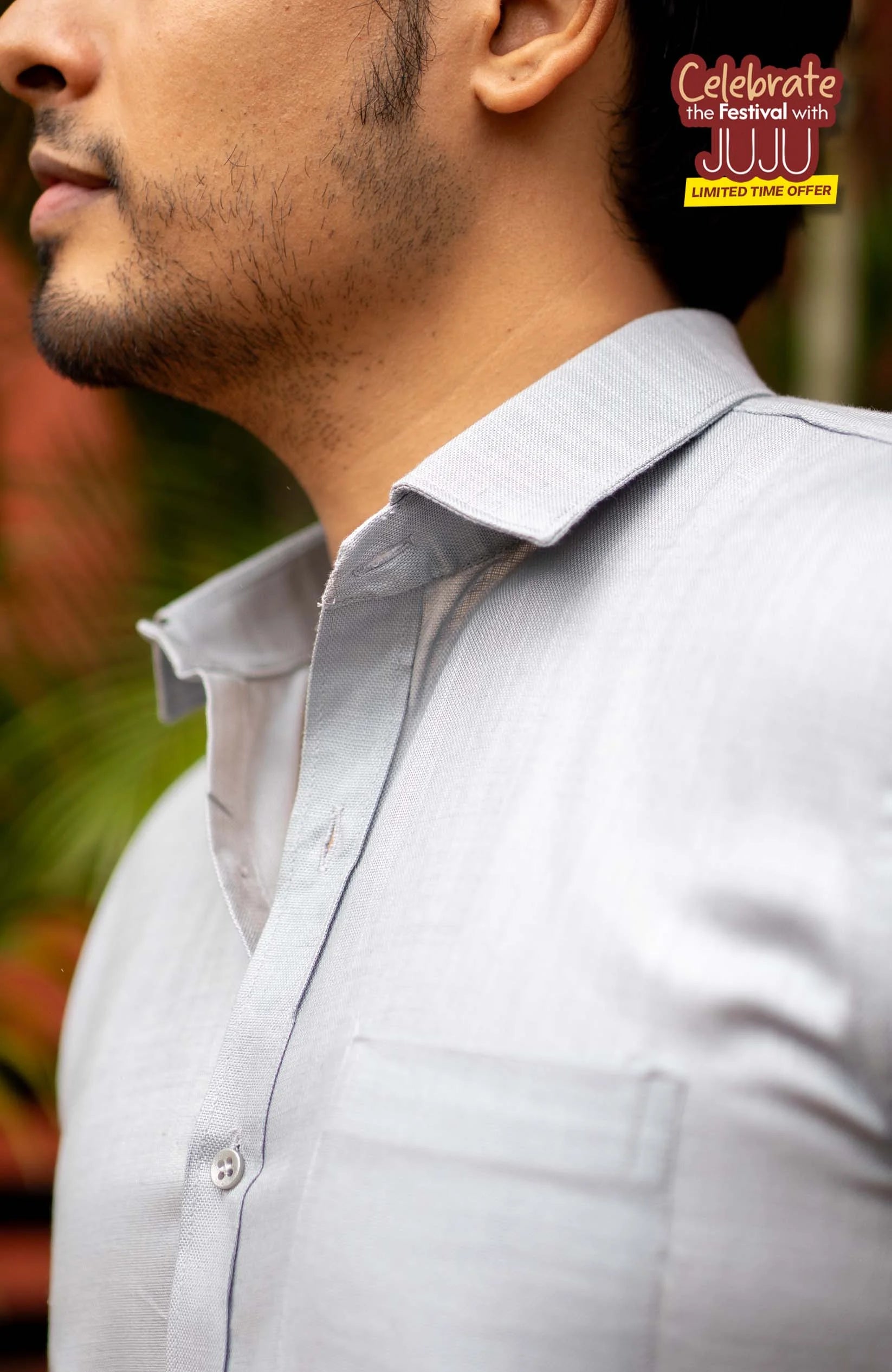 Classic Shirt | Grey | Cotton Linen Shirt
