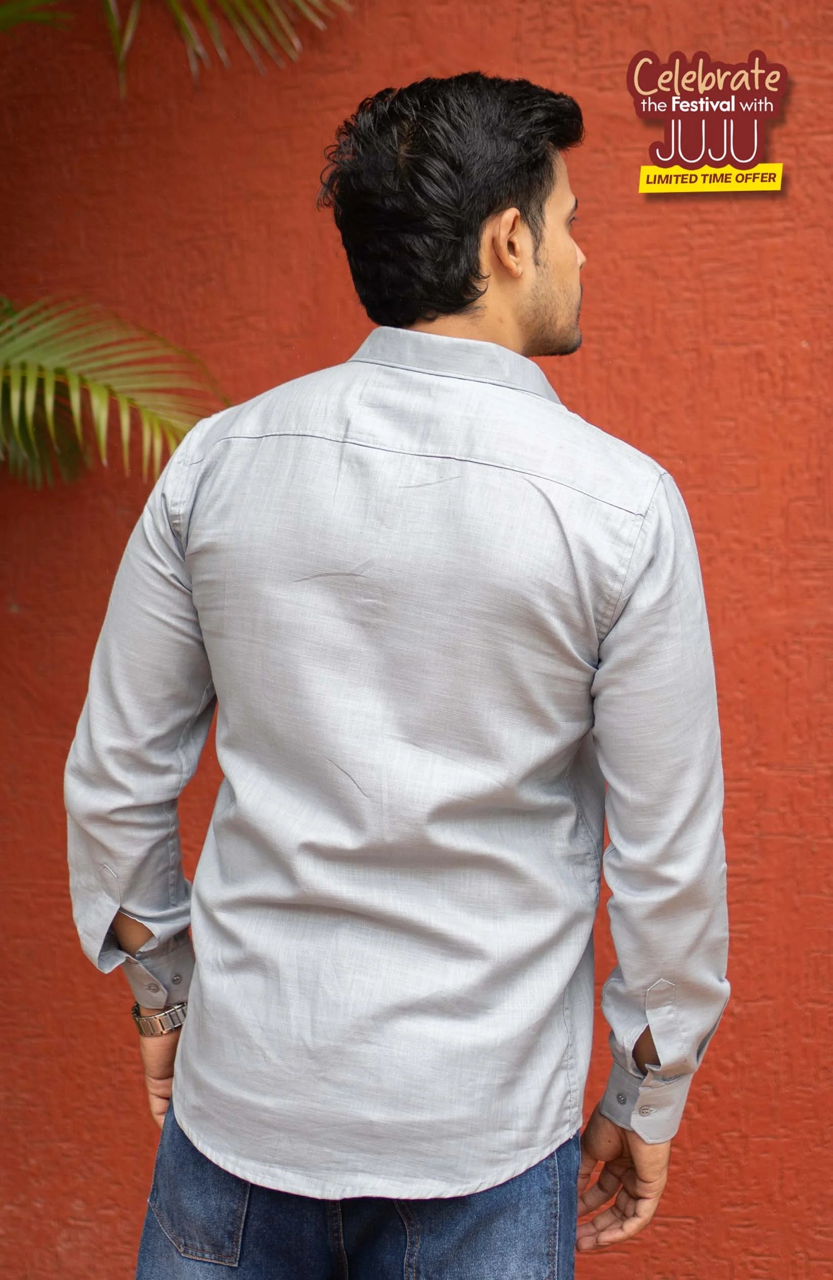 Classic Shirt | Grey | Cotton Linen Shirt
