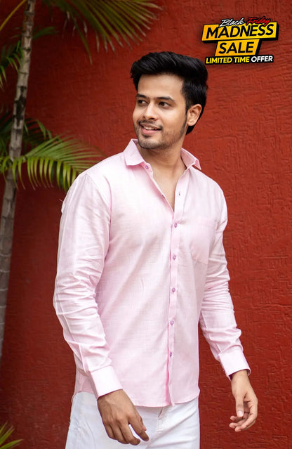 Classic Shirt | Hush Pink | Cotton Linen - Shirt