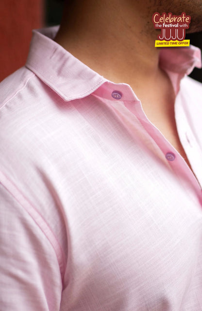 Classic Shirt | Hush Pink | Cotton Linen Shirt