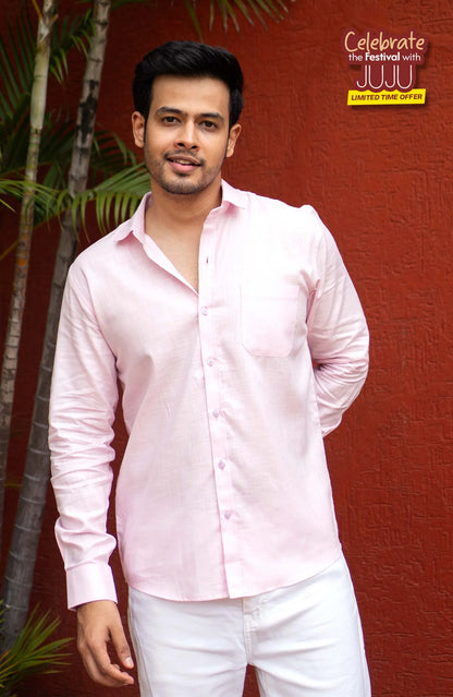 Classic Shirt | Hush Pink | Cotton Linen Shirt