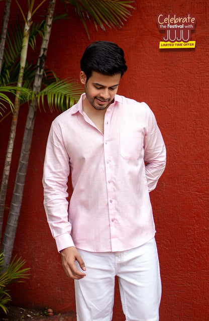 Classic Shirt | Hush Pink | Cotton Linen - Shirt