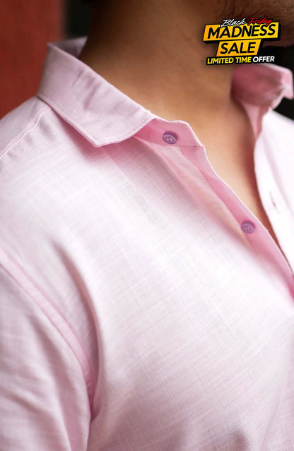 Classic Shirt | Hush Pink | Cotton Linen - Shirt