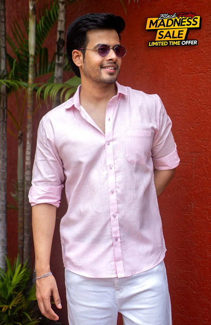 Classic Shirt | Hush Pink | Cotton Linen - Shirt