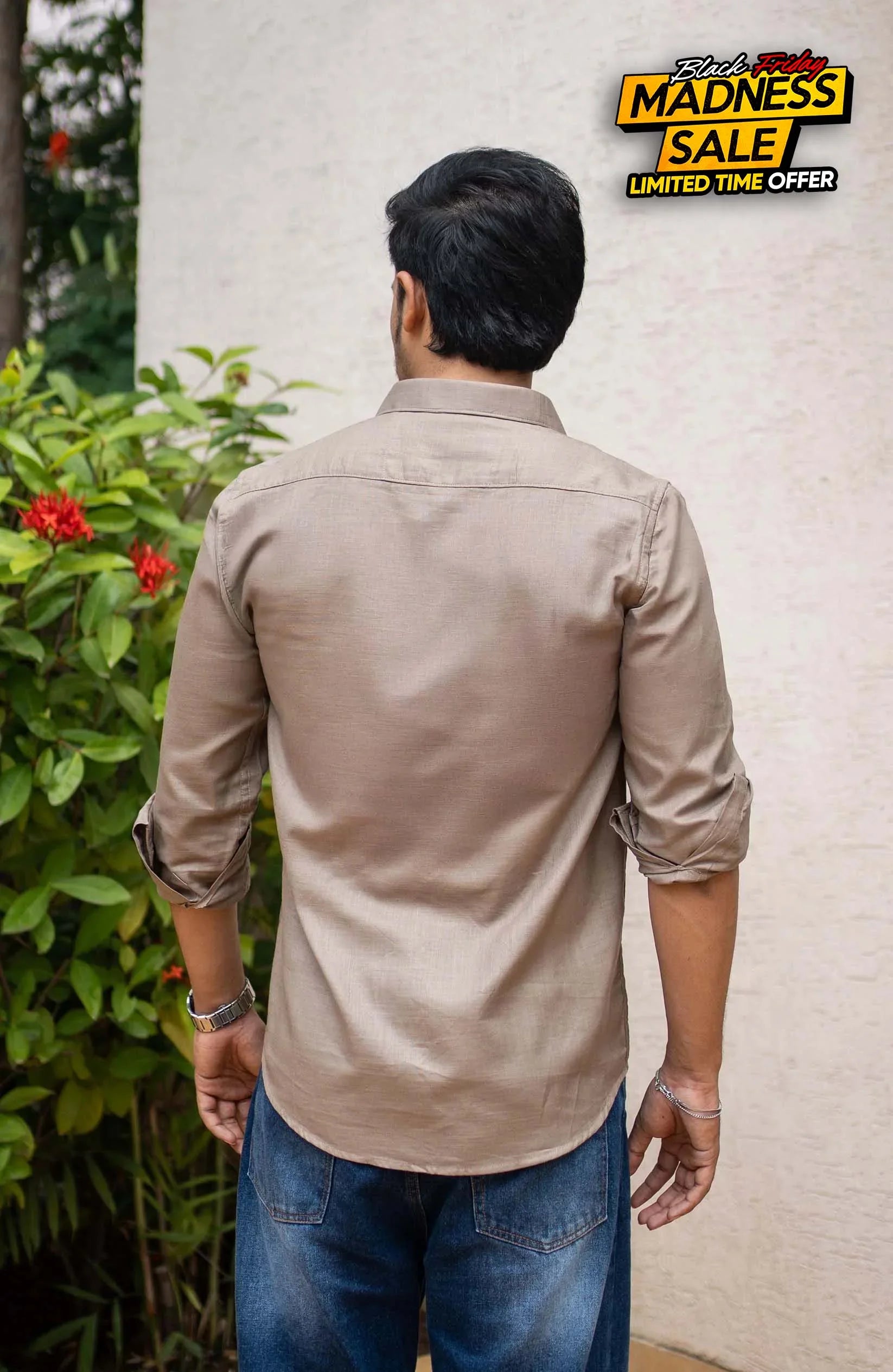 Classic Shirt | khaki | Cotton Linen - Shirt