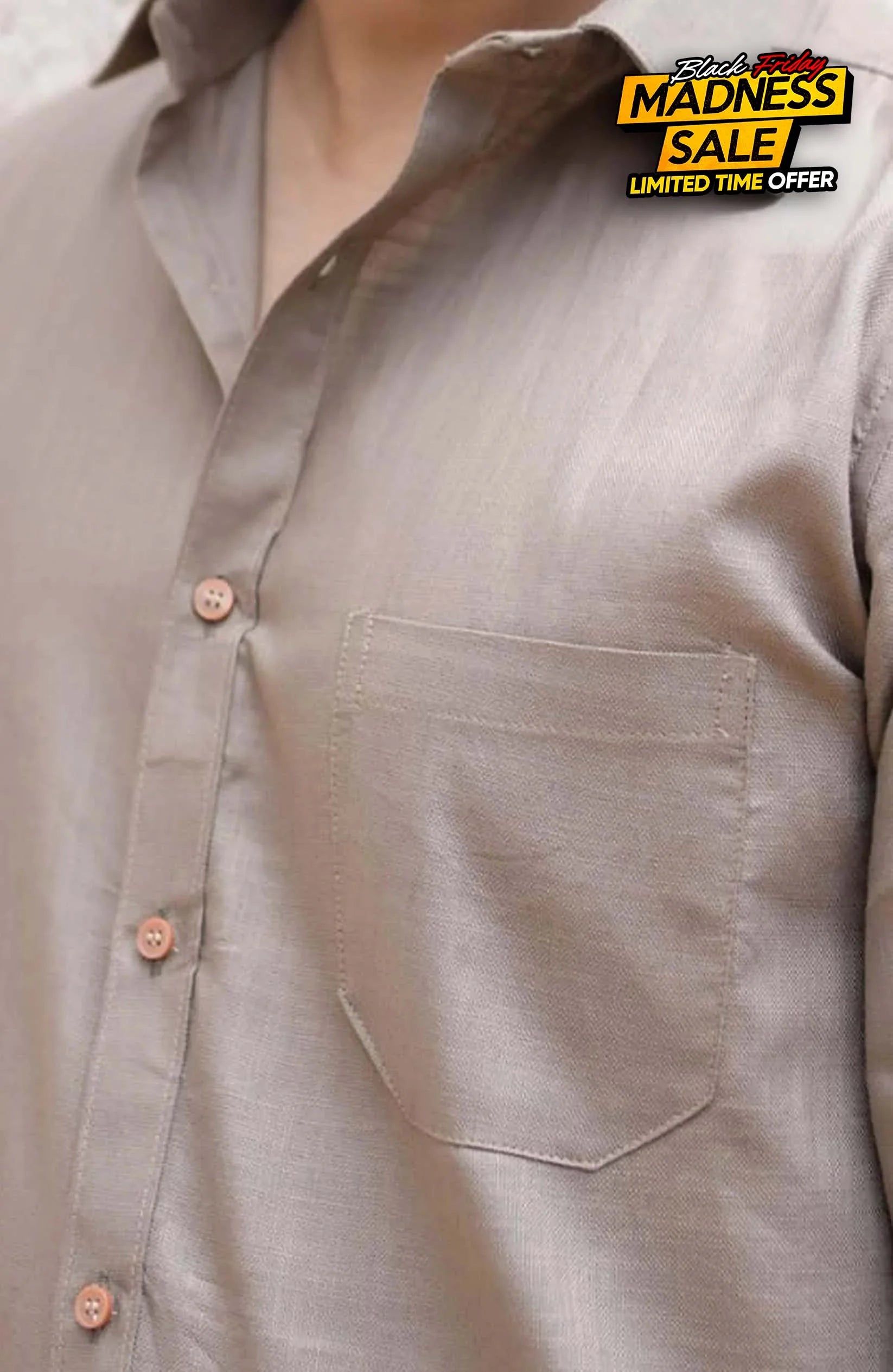 Classic Shirt | khaki | Cotton Linen - Shirt