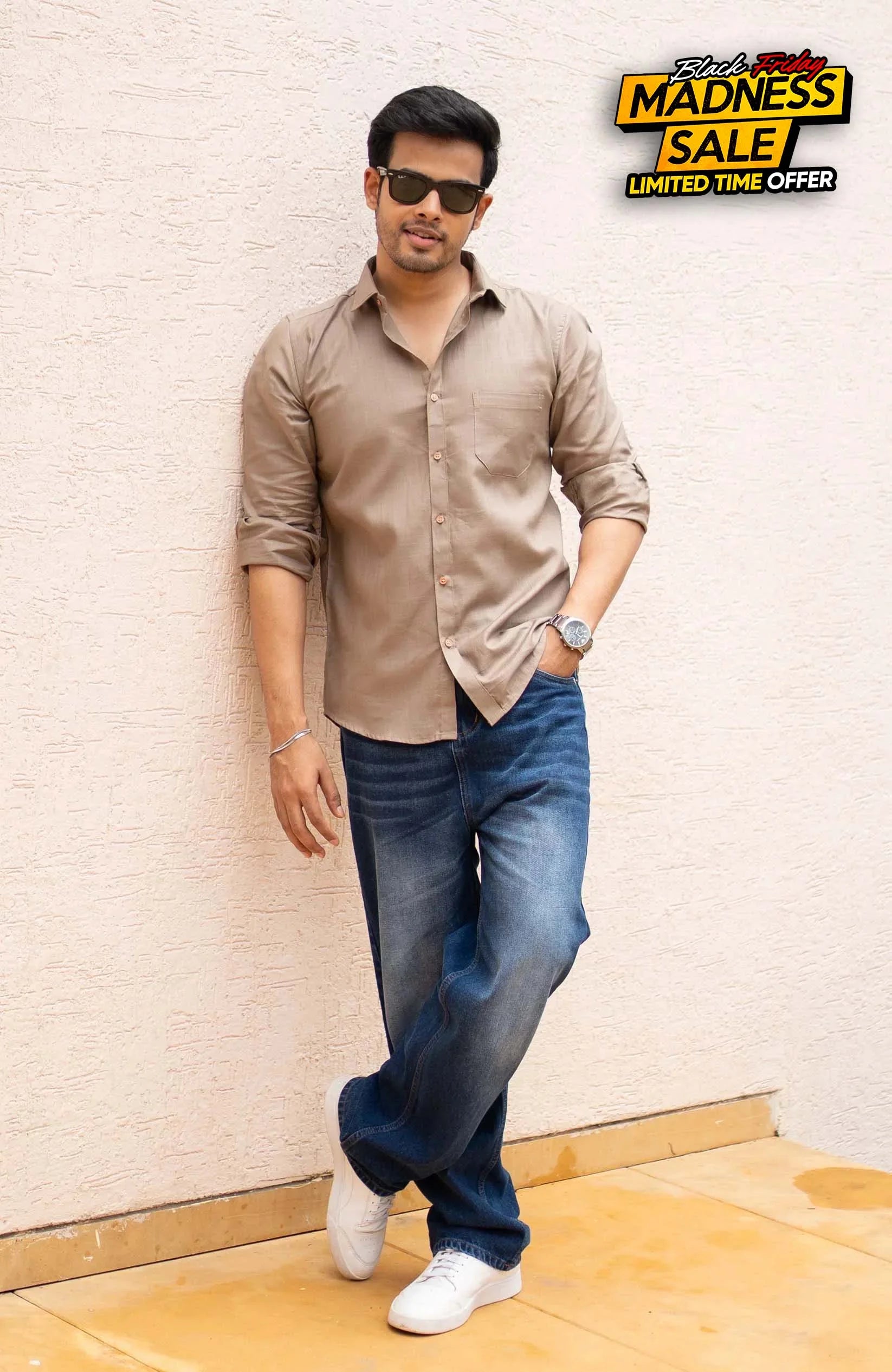 Classic Shirt | khaki | Cotton Linen - Shirt