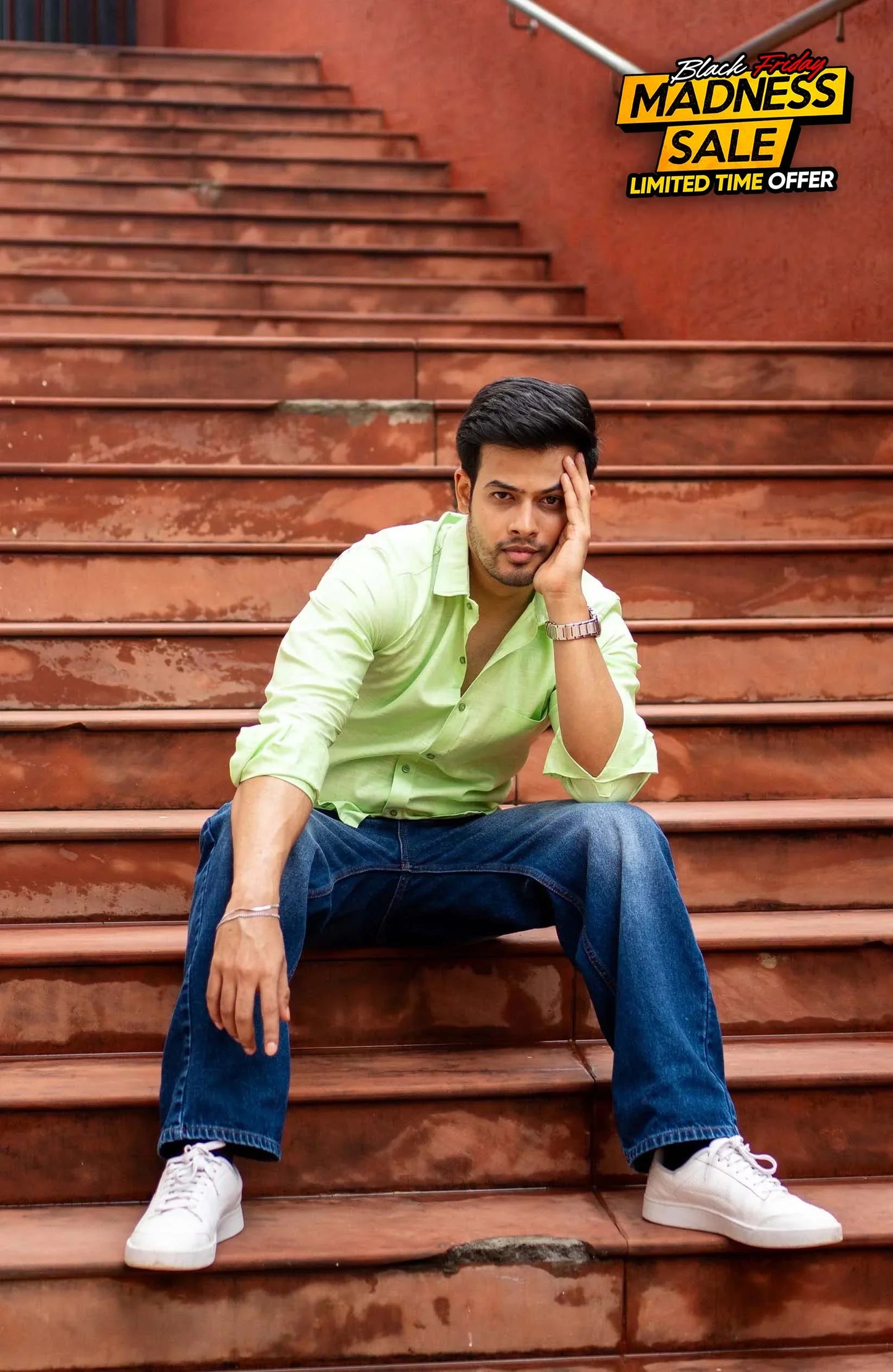 Classic Shirt | Leaf Green | Cotton Linen - Shirt