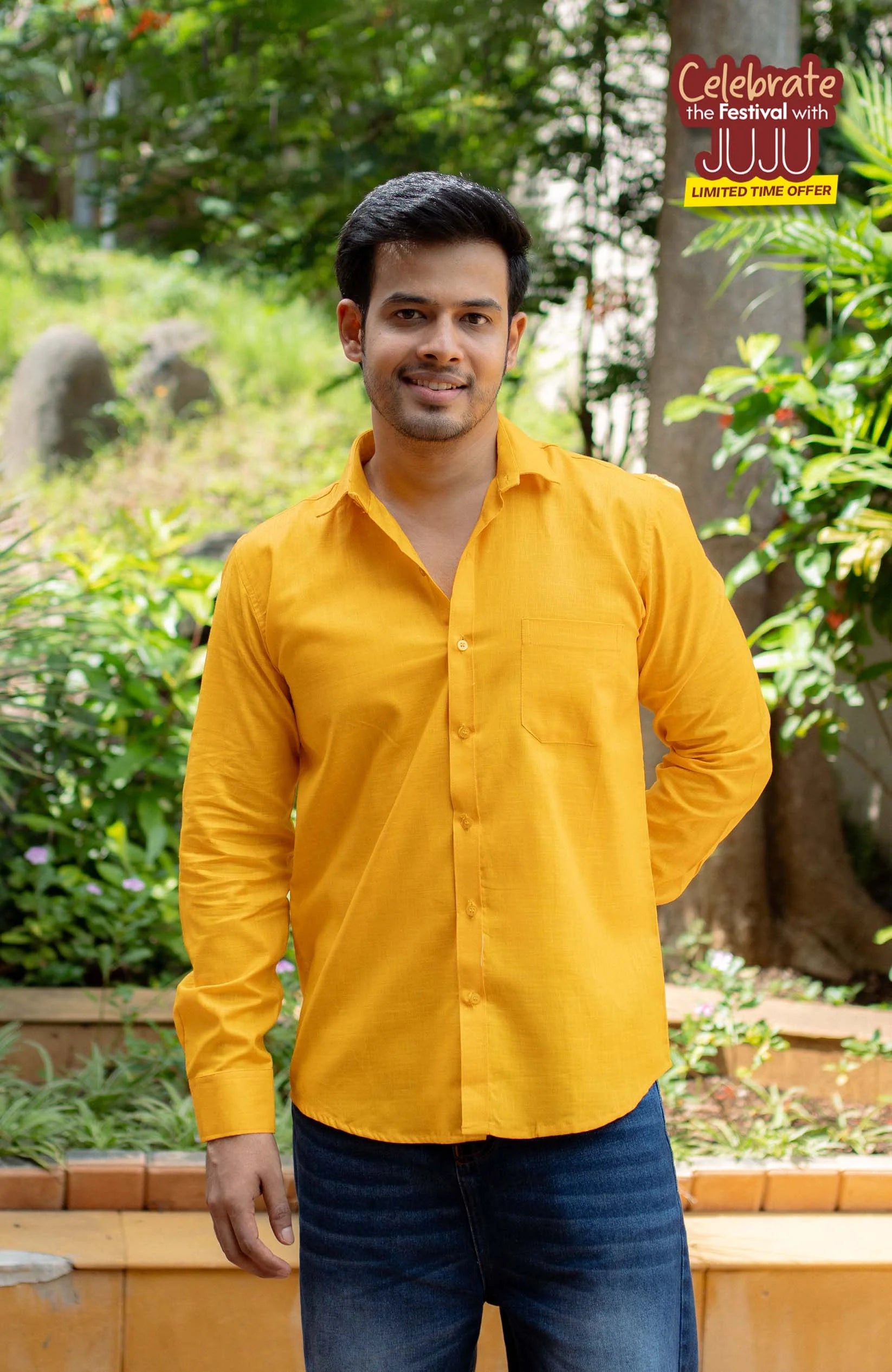 Classic Shirt | Mustard Yellow | Cotton Linen Shirt