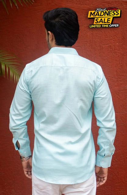 Classic Shirt | Sky Blue | Cotton Linen - Shirt