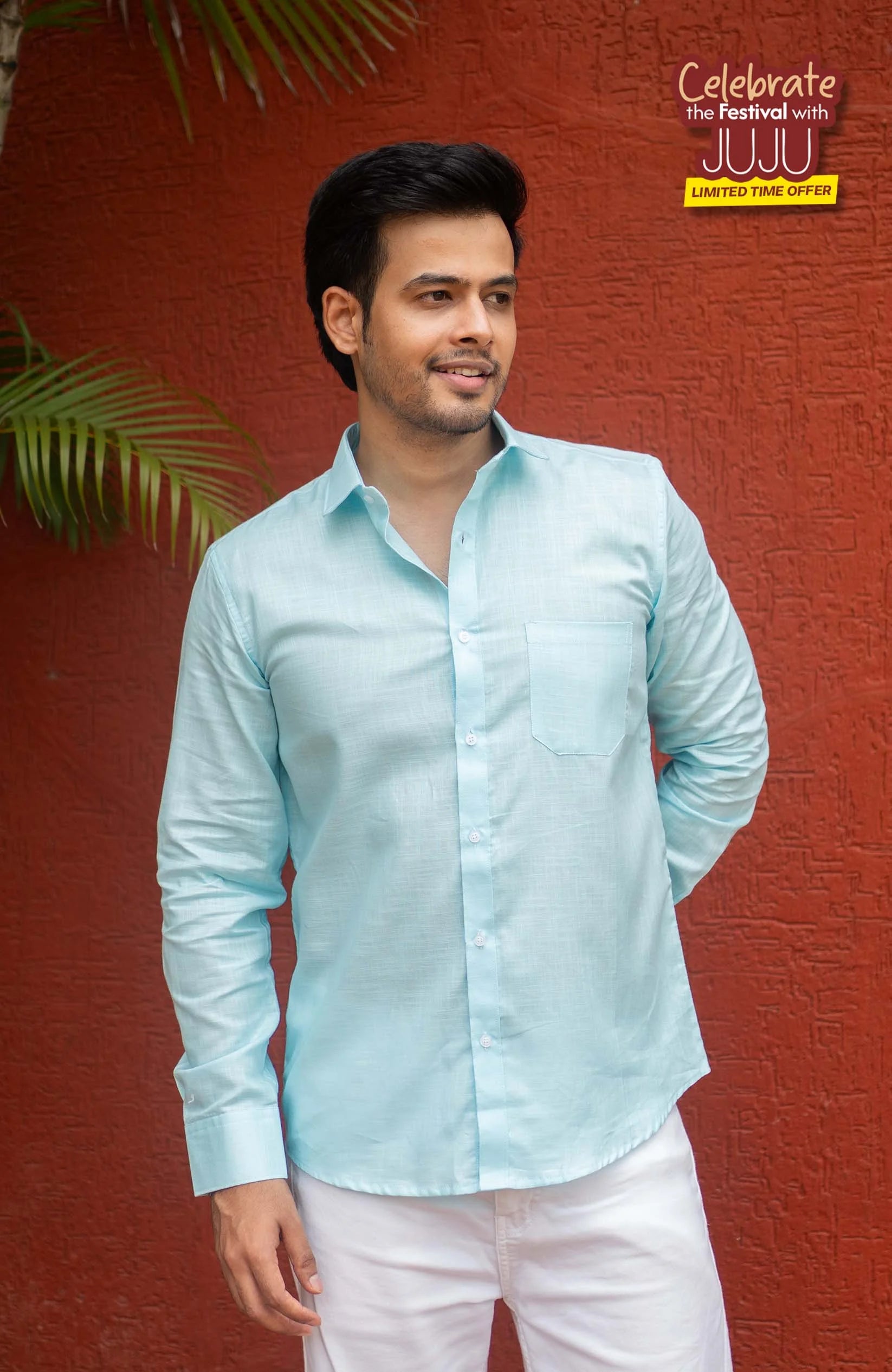 Classic Shirt | Sky Blue | Cotton Linen Shirt