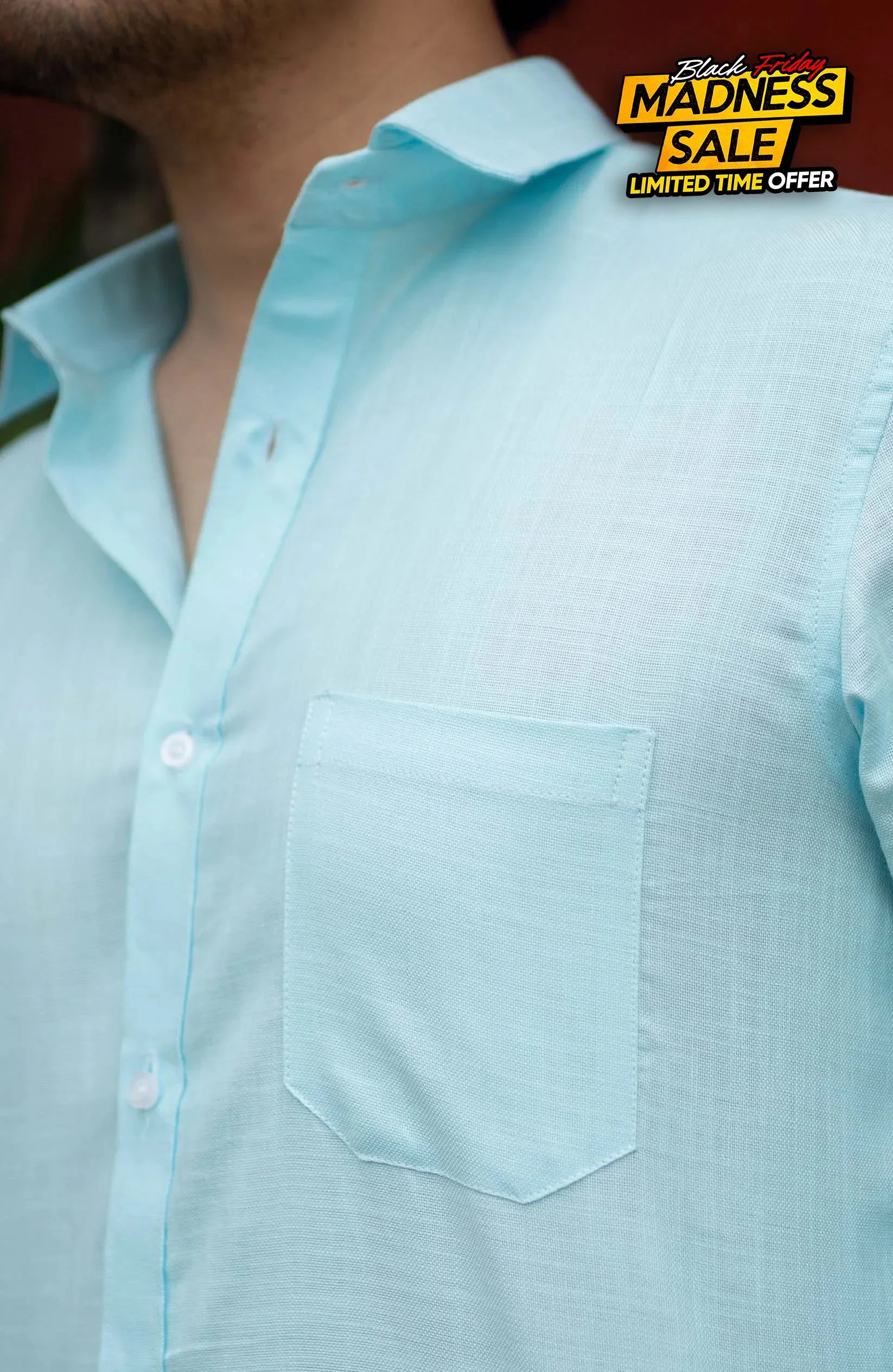 Classic Shirt | Sky Blue | Cotton Linen - Shirt