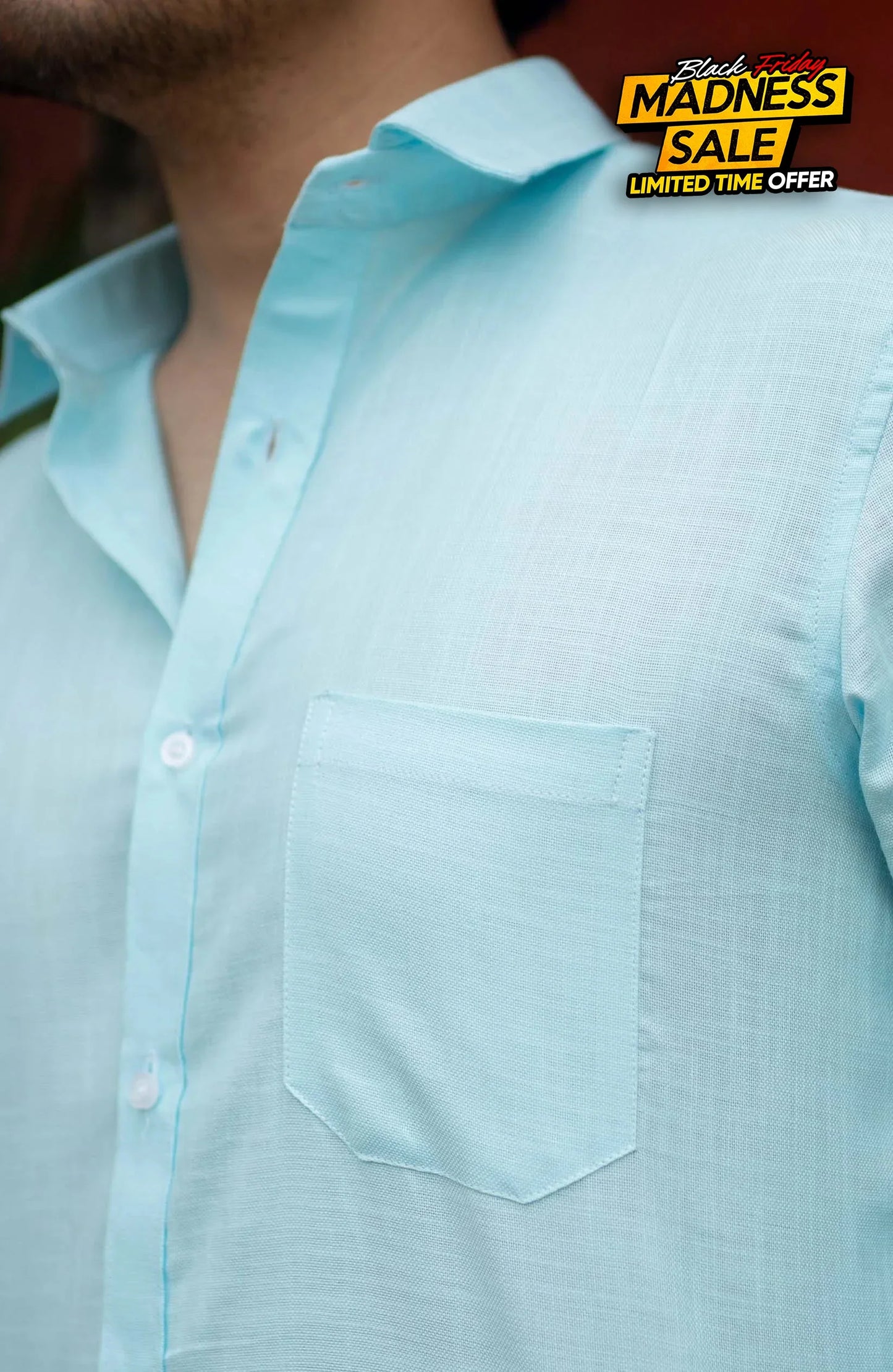 Classic Shirt | Sky Blue | Cotton Linen - Shirt