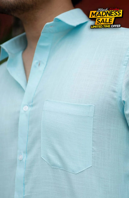 Classic Shirt | Sky Blue | Cotton Linen - Shirt