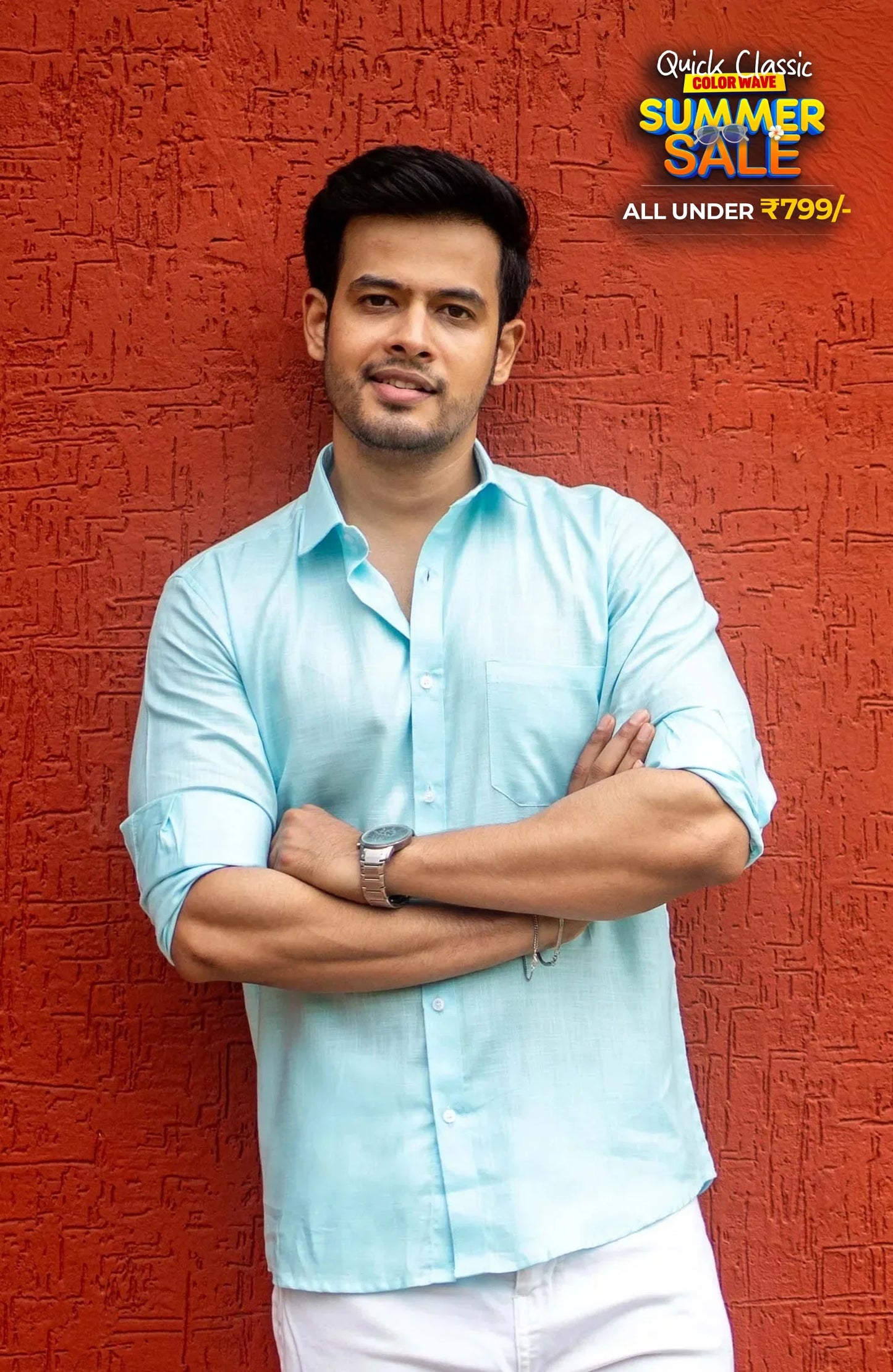 Classic Shirt | Sky Blue | Cotton Linen - Shirt