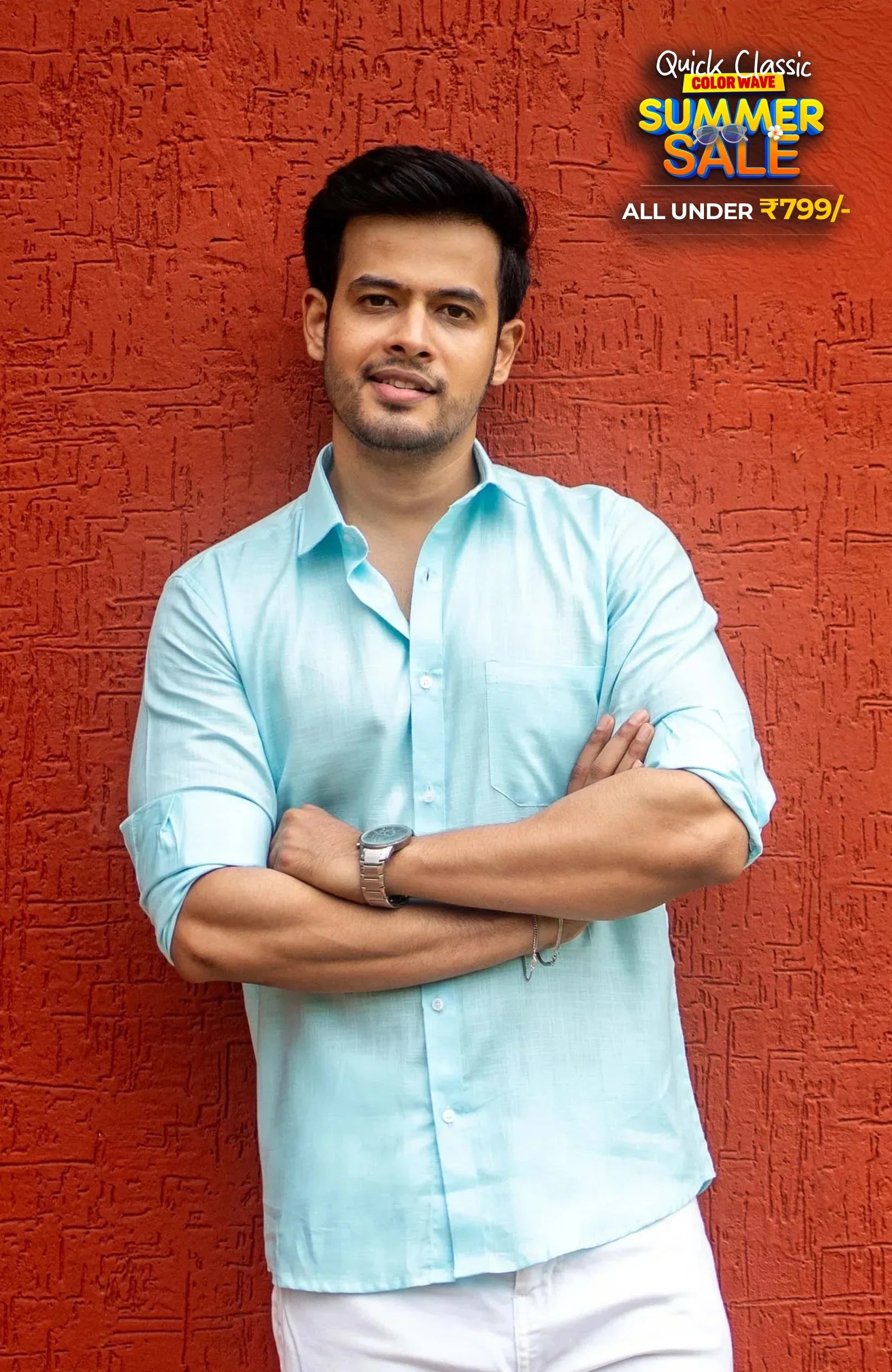Classic Shirt | Sky Blue | Cotton Linen - Shirt
