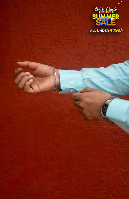 Classic Shirt | Sky Blue | Cotton Linen - Shirt