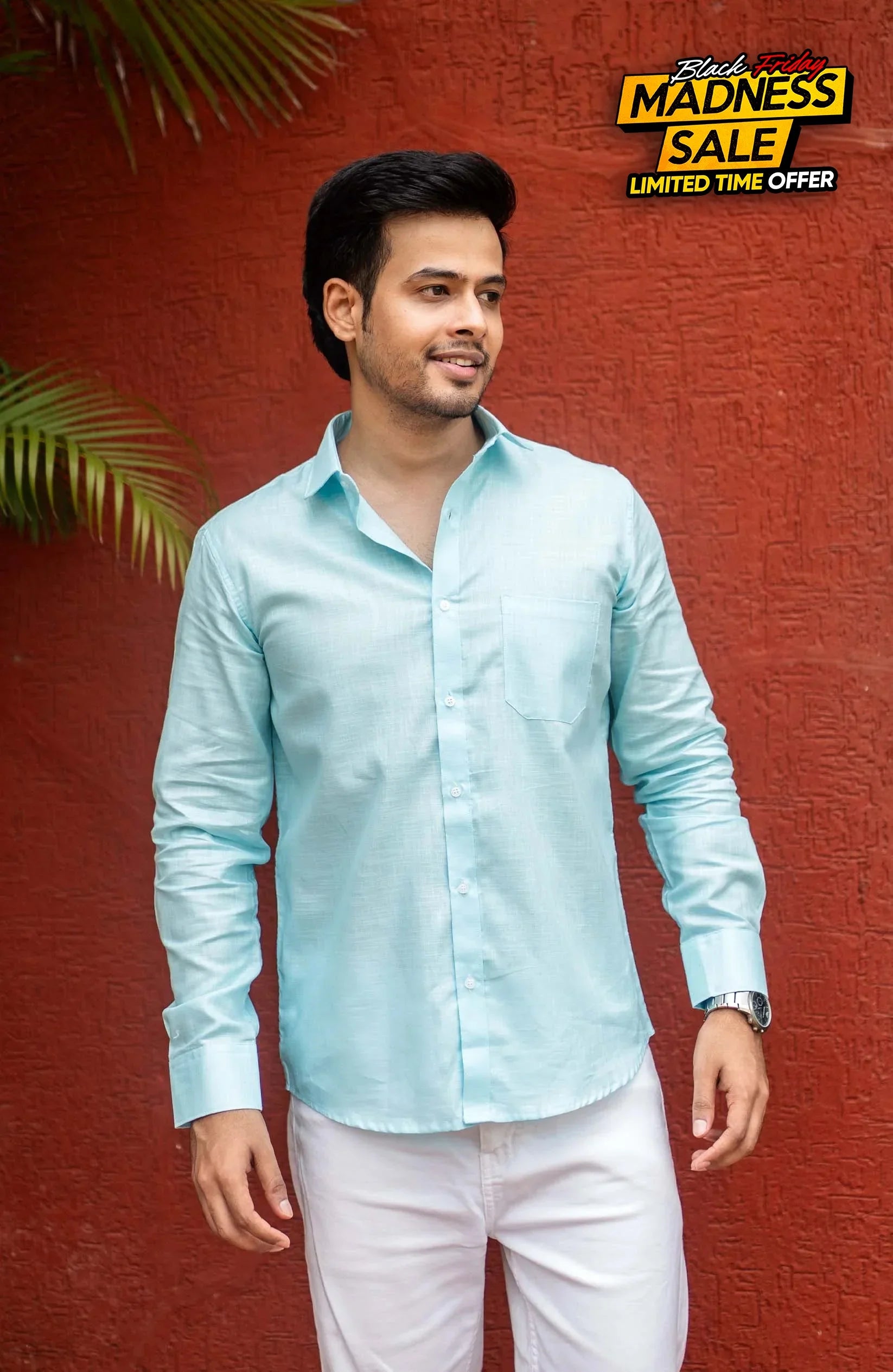Classic Shirt | Sky Blue | Cotton Linen - Shirt