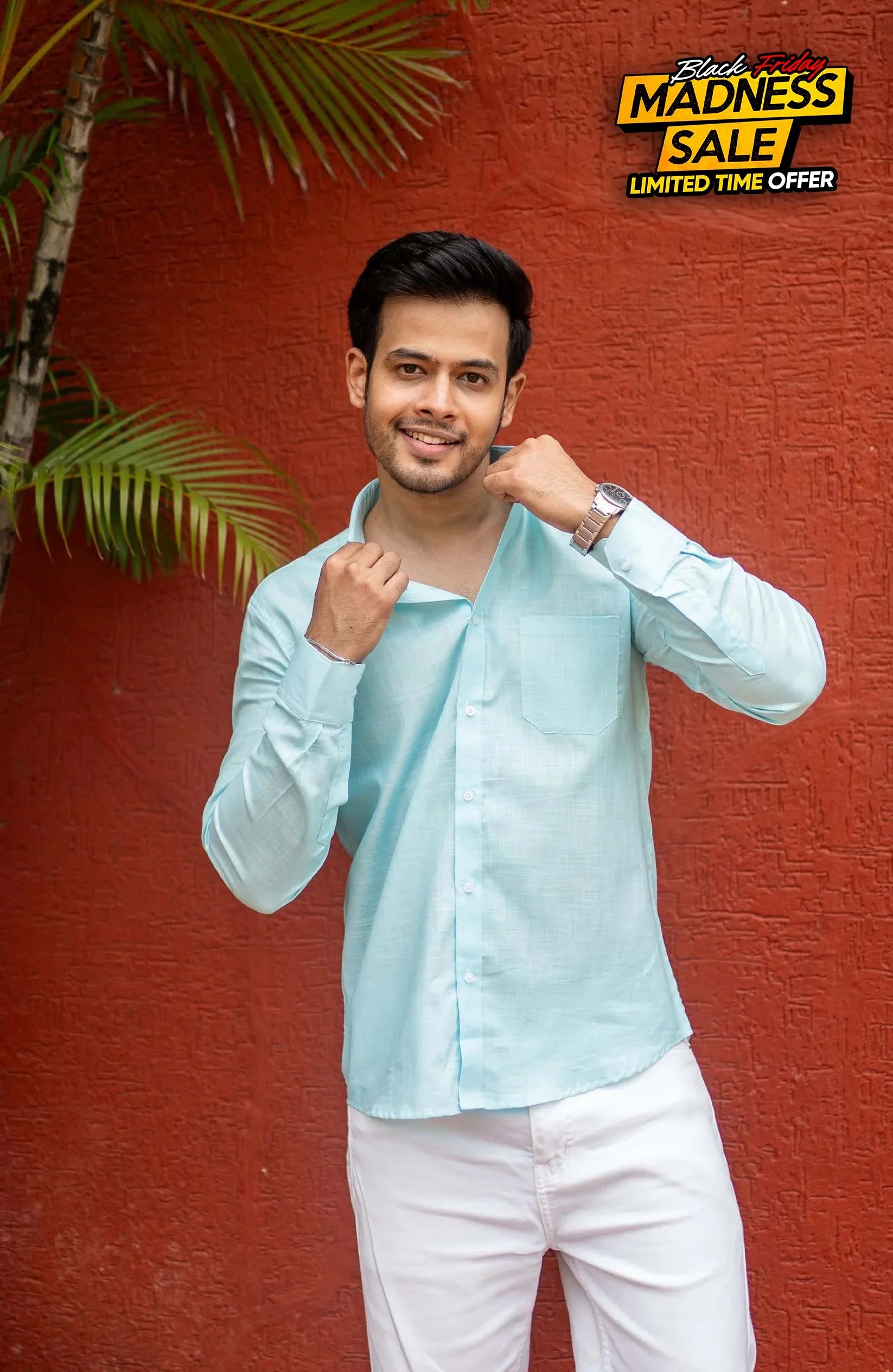 Classic Shirt | Sky Blue | Cotton Linen - Shirt