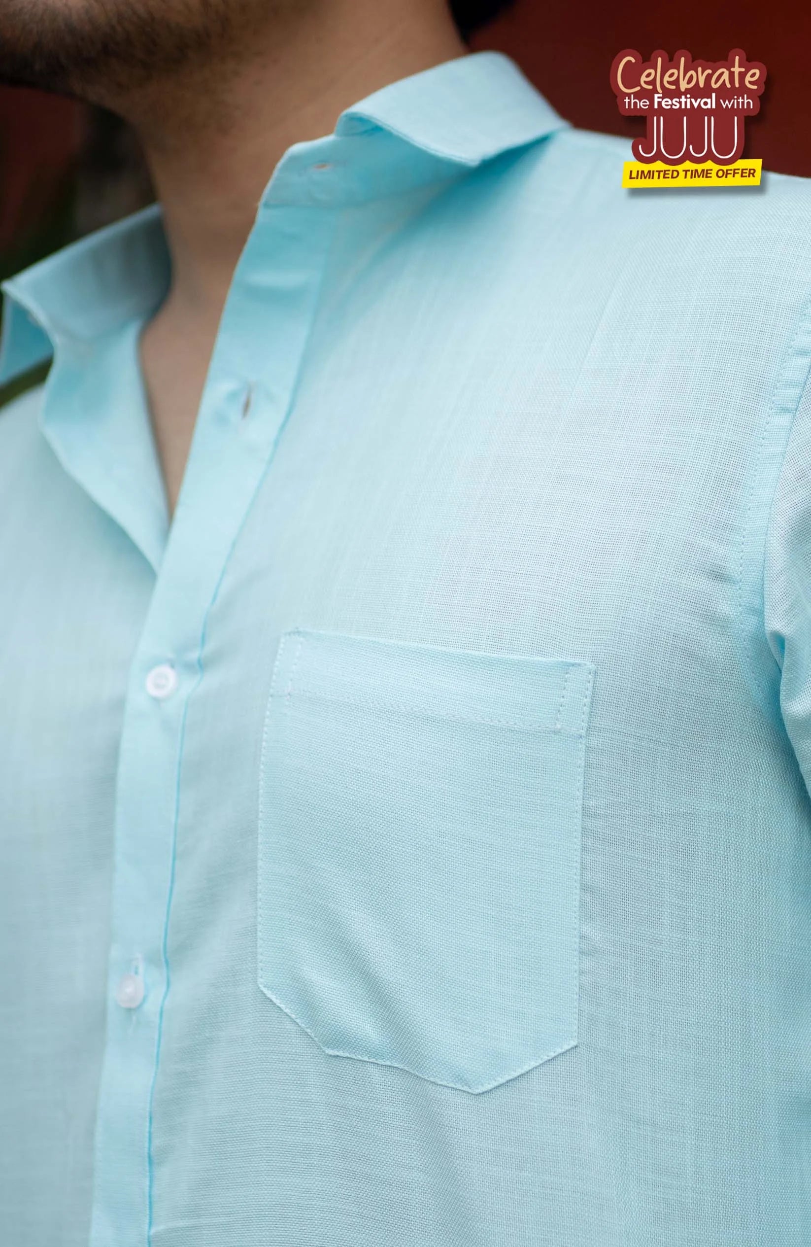 Classic Shirt | Sky Blue | Cotton Linen Shirt