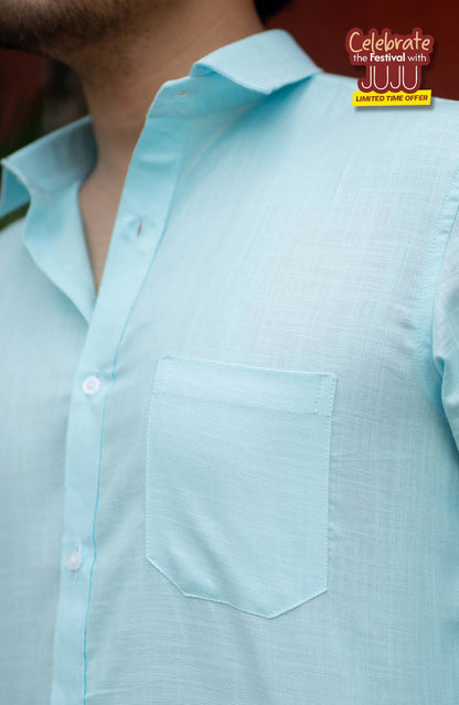 Classic Shirt | Sky Blue | Cotton Linen Shirt