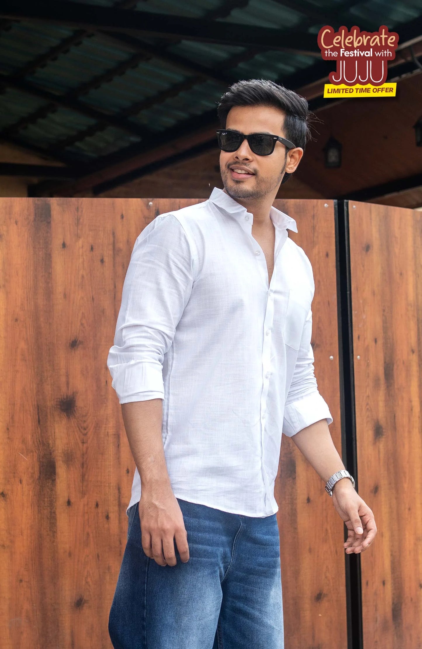Classic Shirt | White | Cotton Linen Shirt